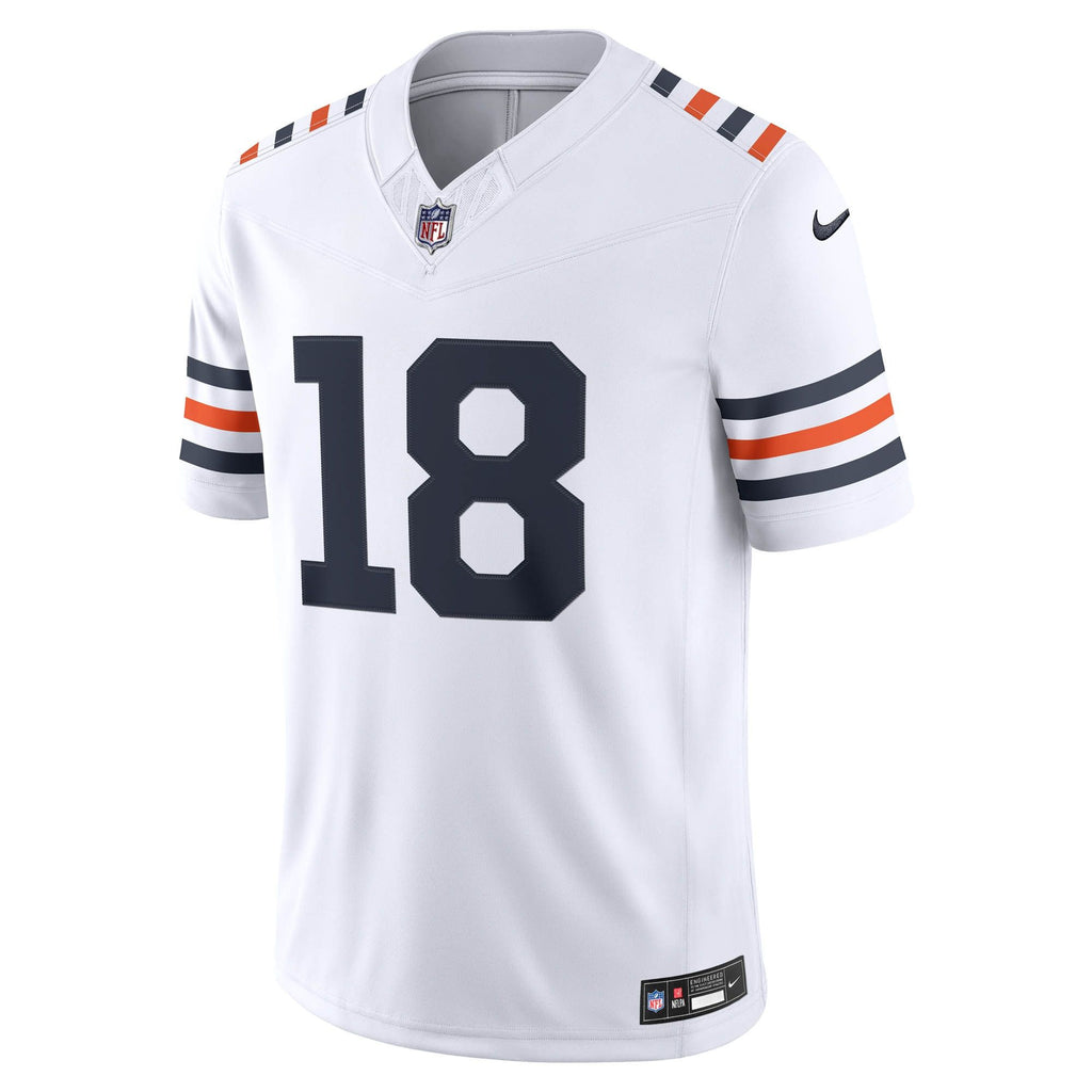 Men's Chicago Bears Caleb Williams Nike White Alternate Vapor Fuse Stitched Limited Jersey