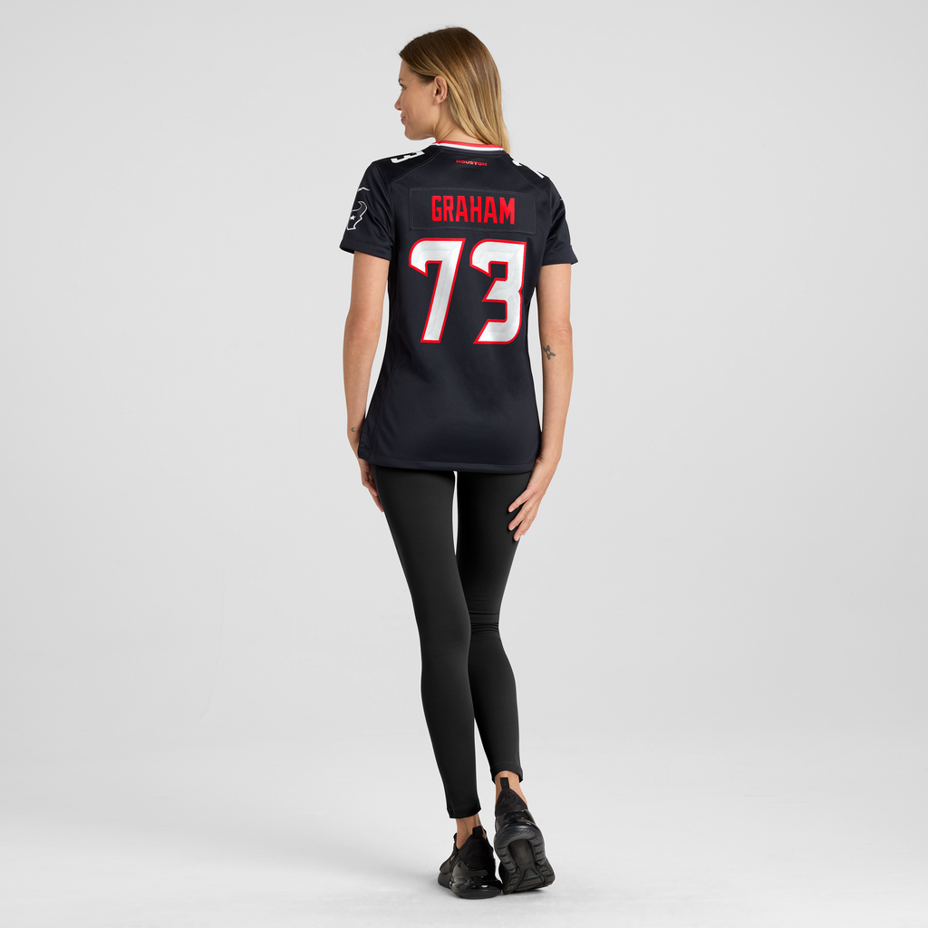 Women's Houston Texans Derrick Graham Nike Navy Team Game Jersey