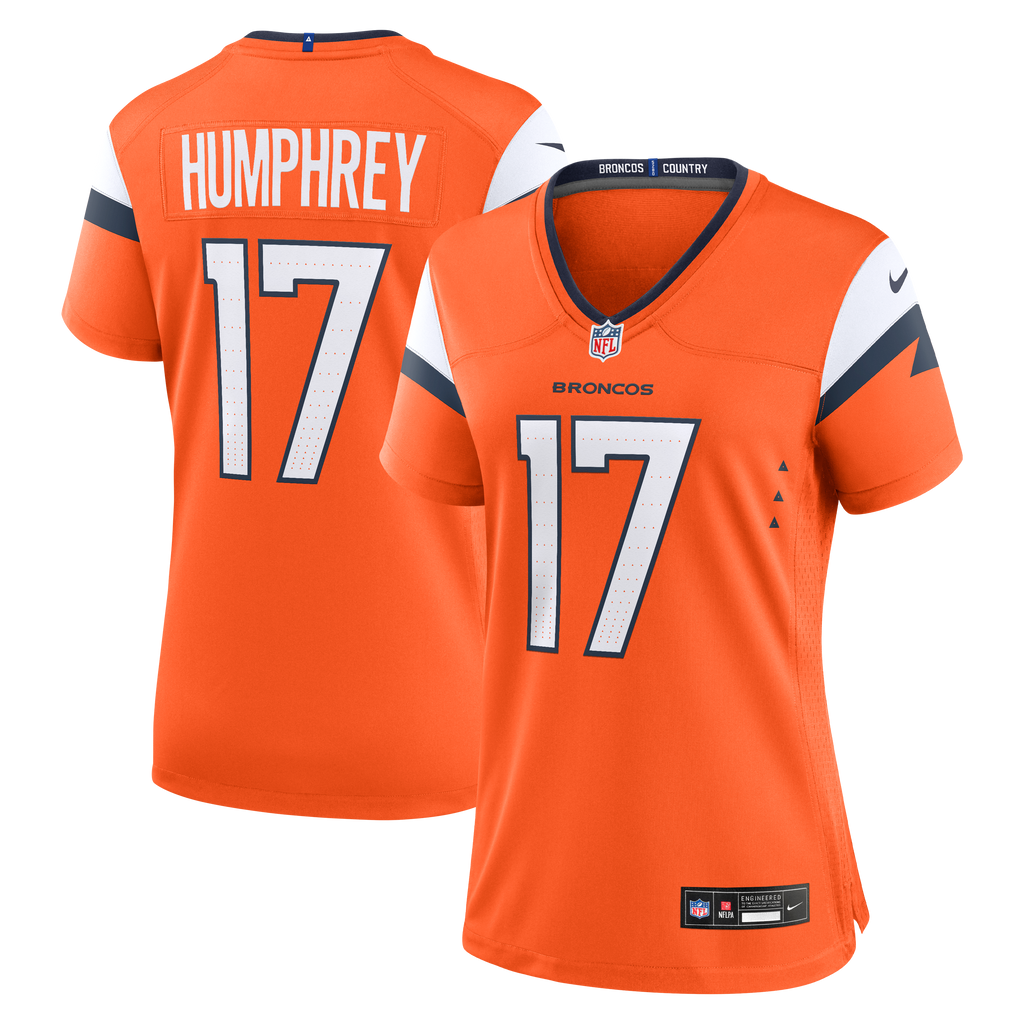 Women's Denver Broncos Liljordan Humphrey Nike Orange Team Game Jersey