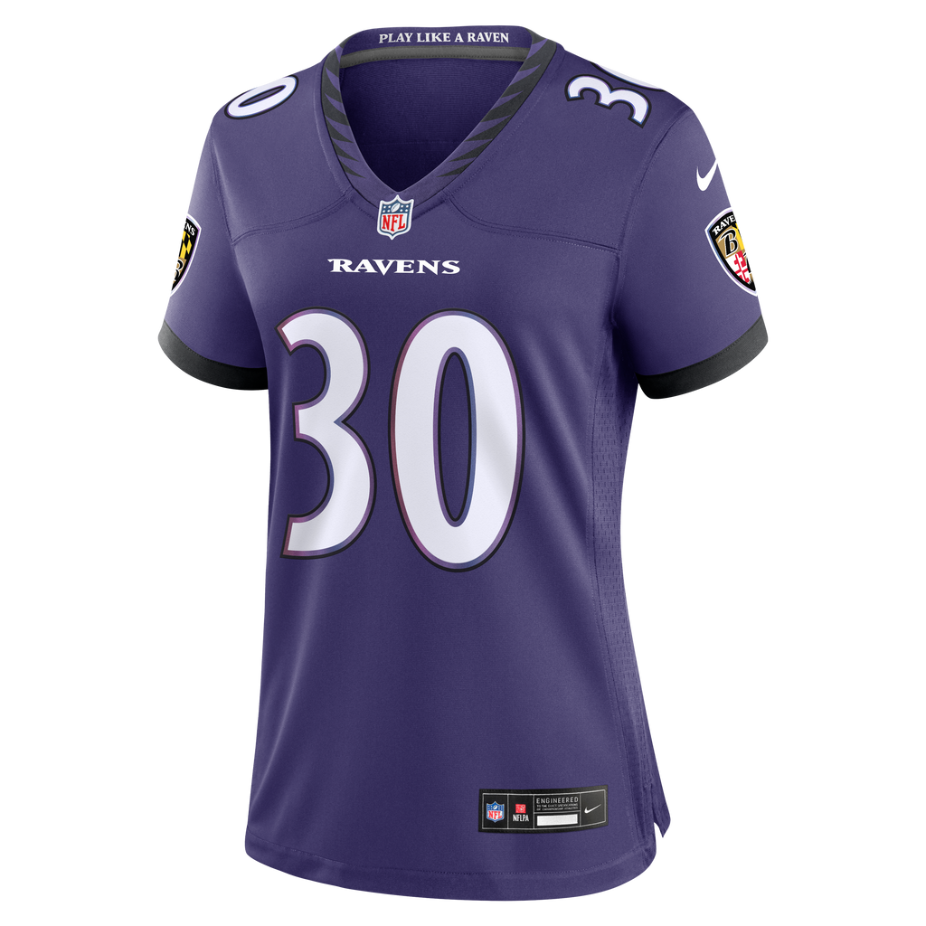 Women's Baltimore Ravens Ryan Eckley Nike Purple Team Game Jersey