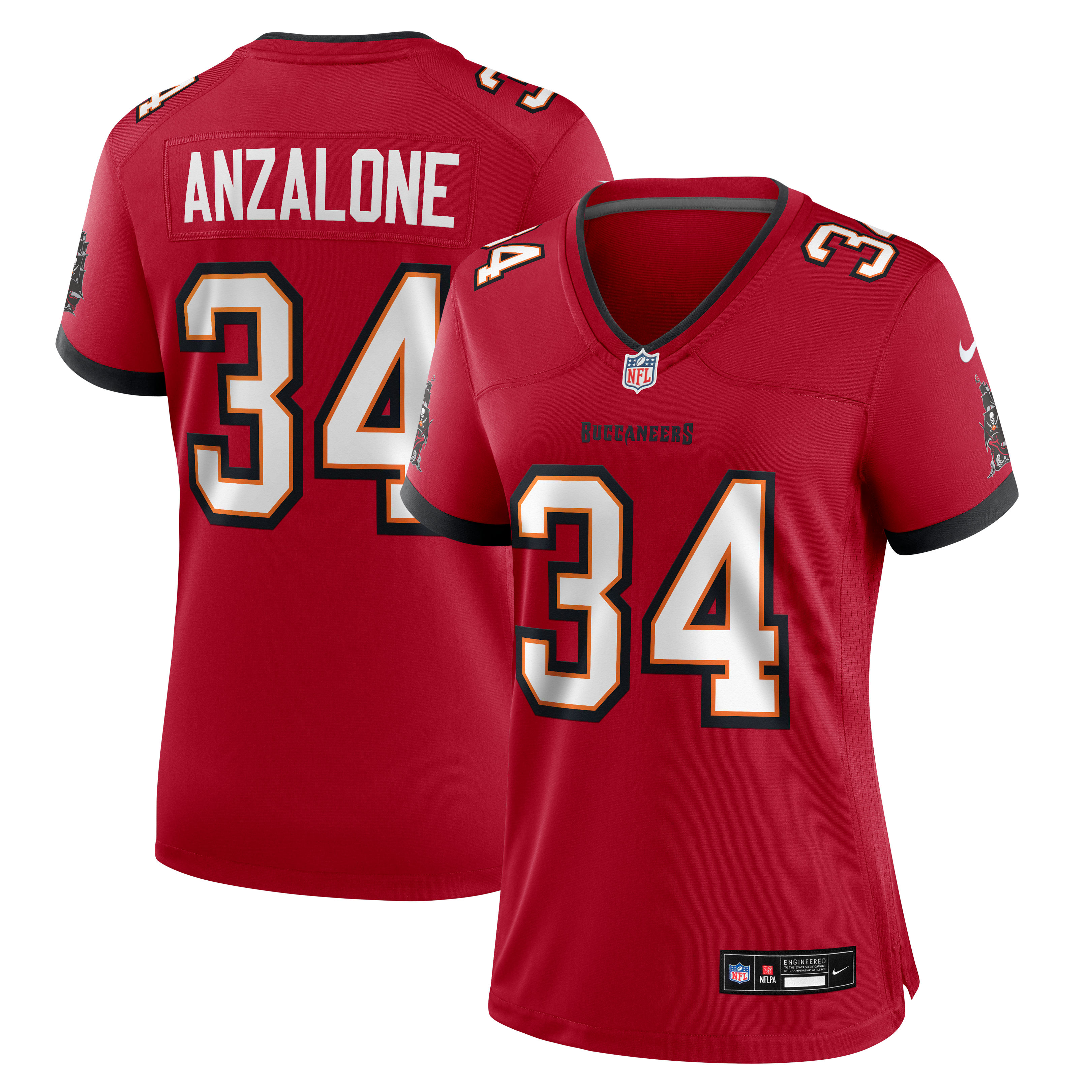 Women's Tampa Bay Buccaneers Alex Anzalone Nike Red Team Game Jersey
