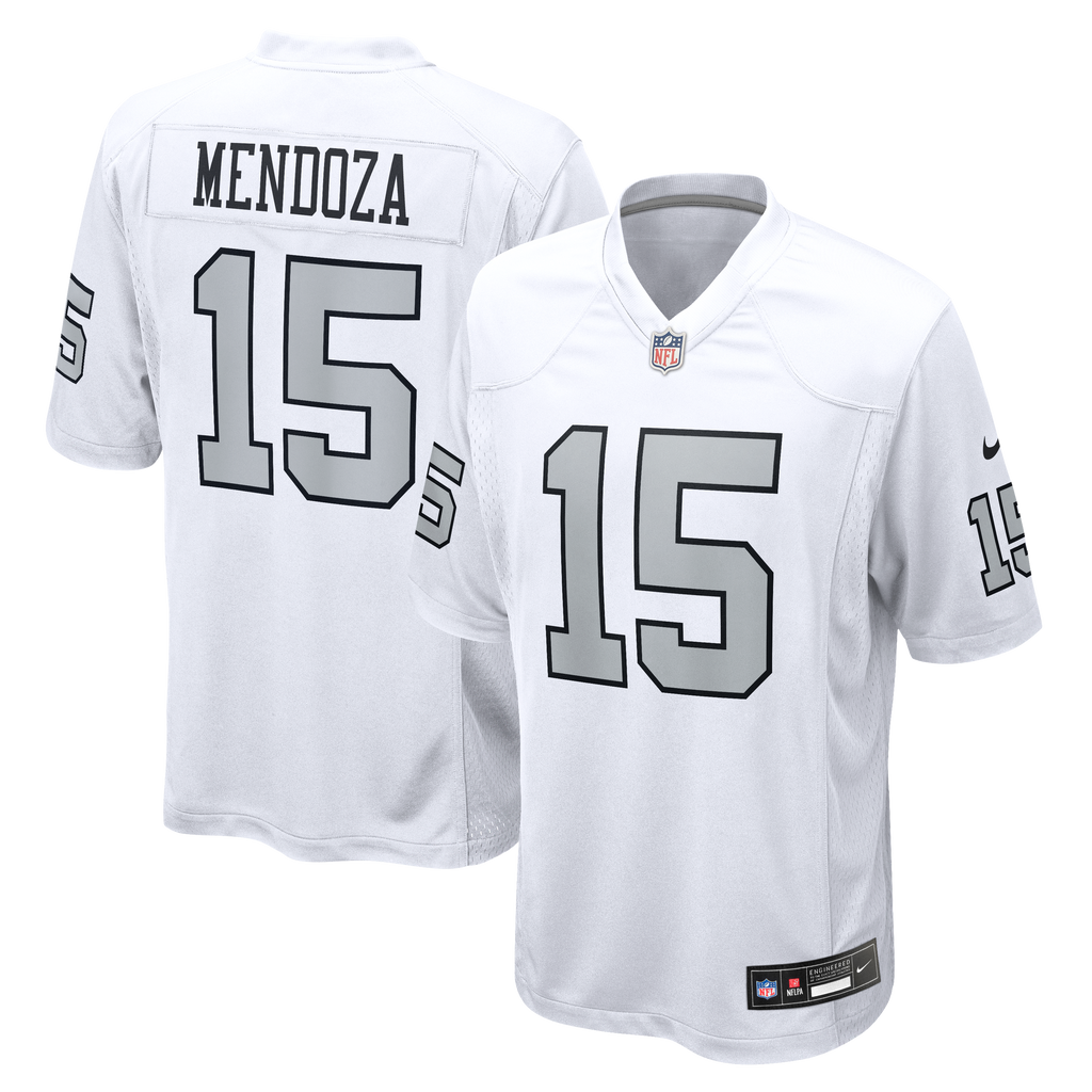 Men's Las Vegas Raiders Fernando Mendoza Nike White Alternate Game Player Jersey