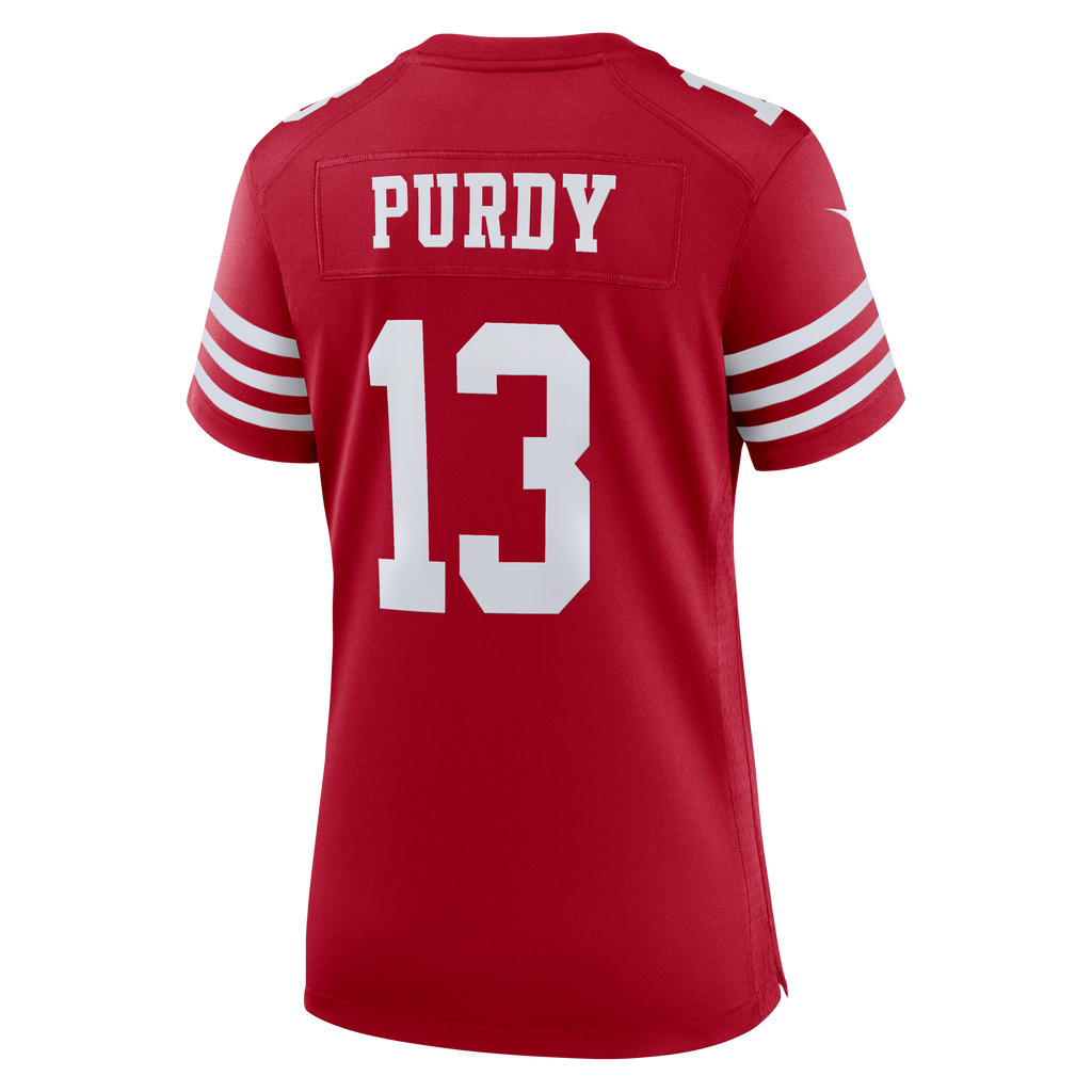 Women's San Francisco 49Ers Brock Purdy Nike Scarlet 80Th Anniversary Game Jersey