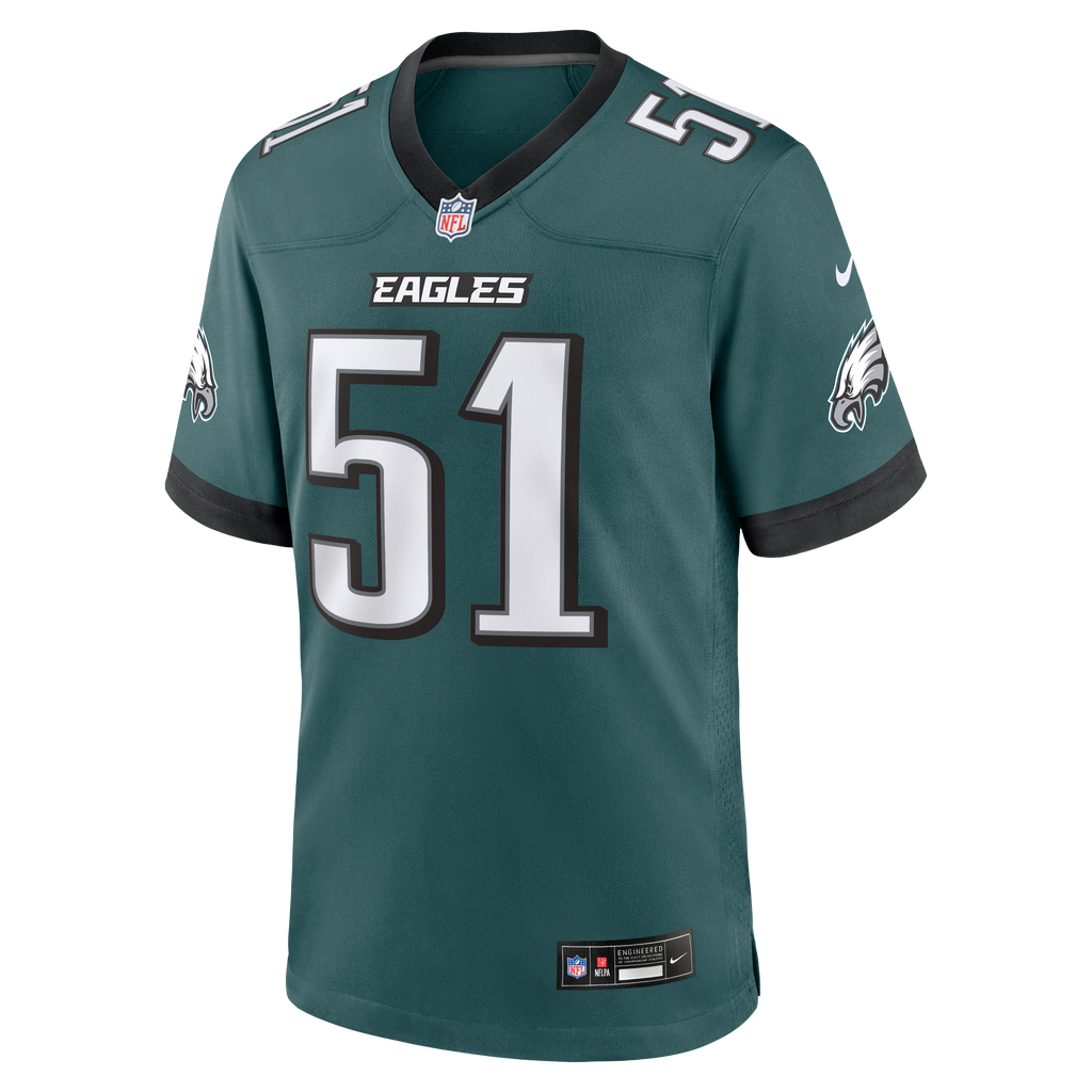 Men's Philadelphia Eagles Cam Jurgens Nike Midnight Green Team Game Jersey