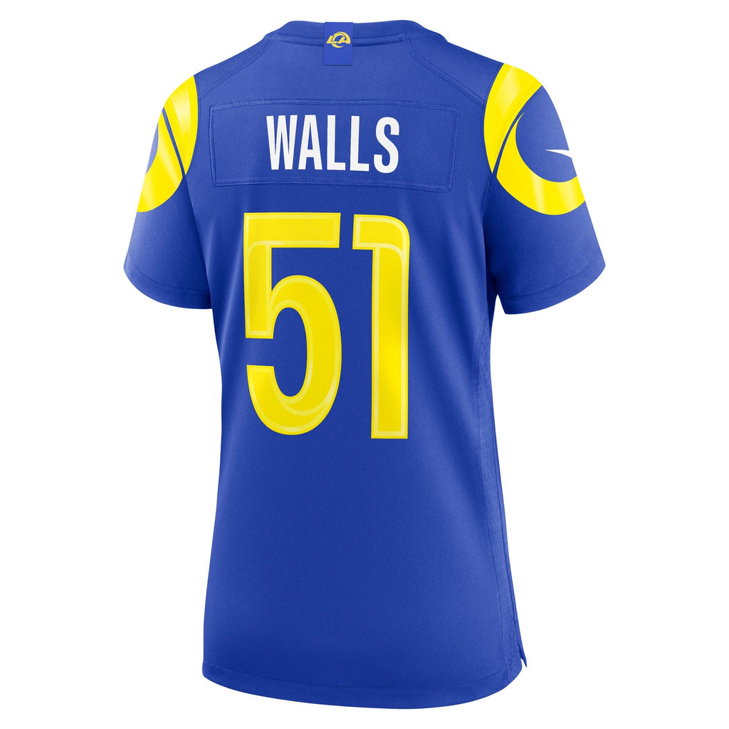 Women's Los Angeles Rams Eddie Walls Iii Nike Royal Team Game Jersey