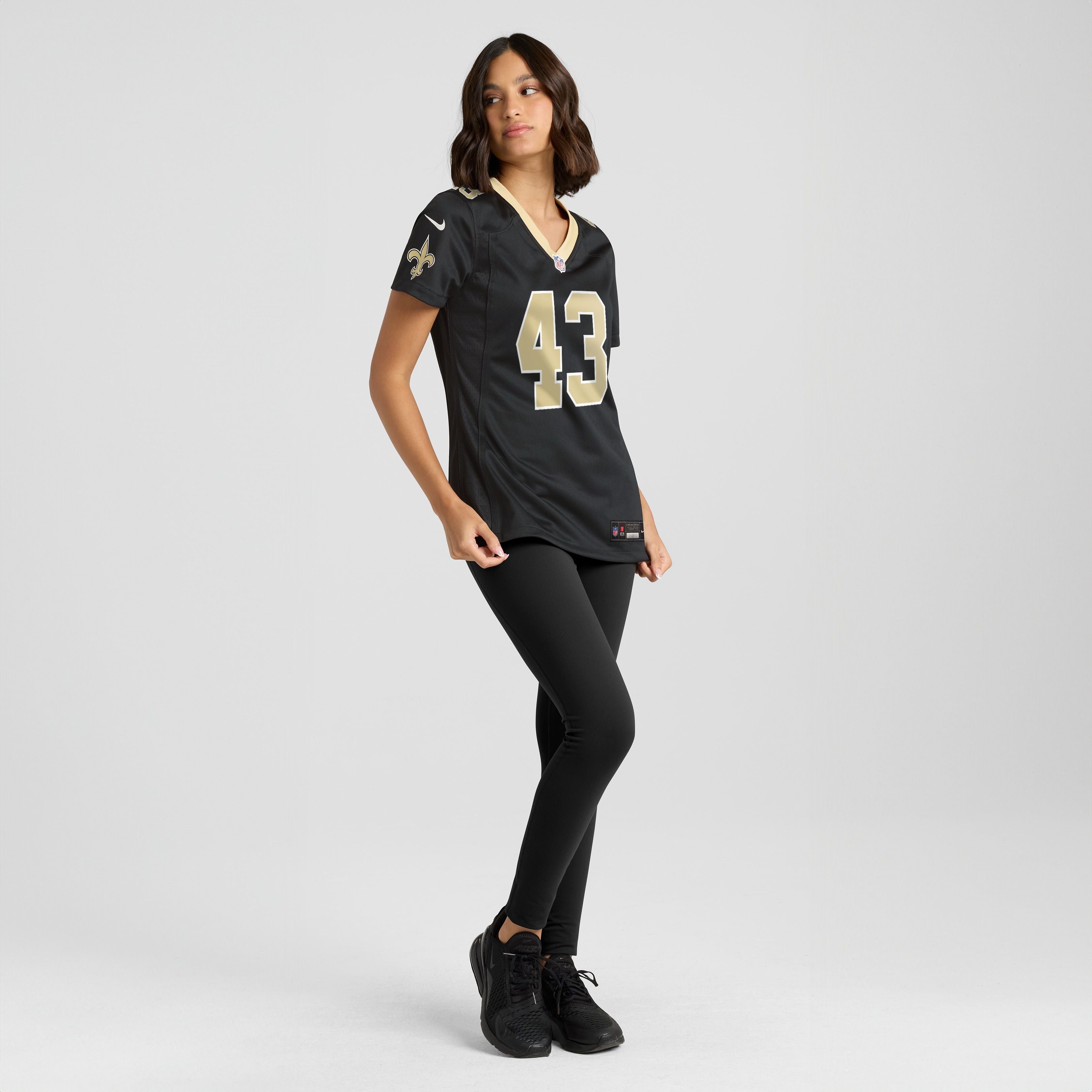 Women's New Orleans Saints Michael Davis Nike Black Team Game Jersey
