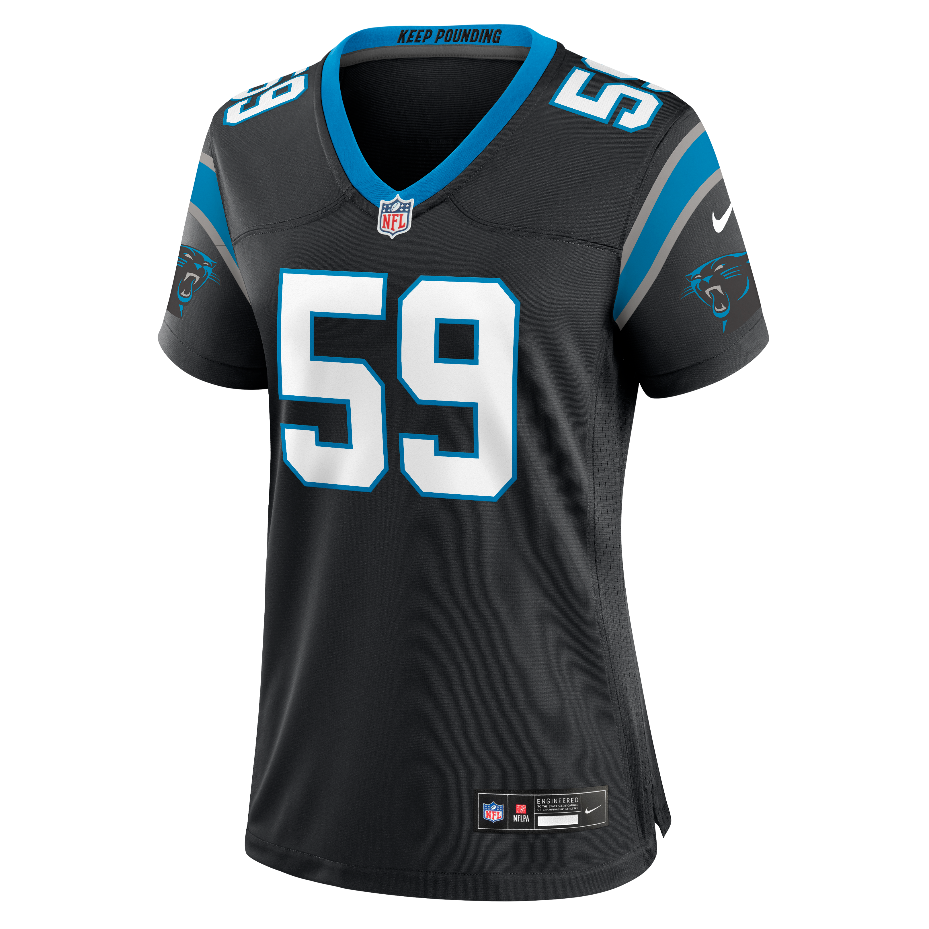 Women's Carolina Panthers Luke Kuechly Nike Black Team Game Jersey