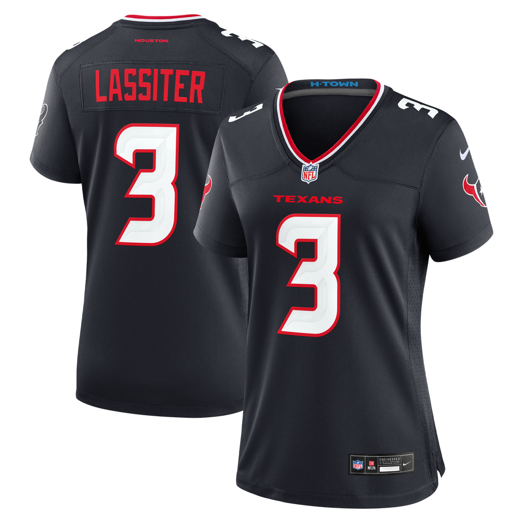 Women's Houston Texans Kamari Lassiter Nike Navy Team Game Jersey