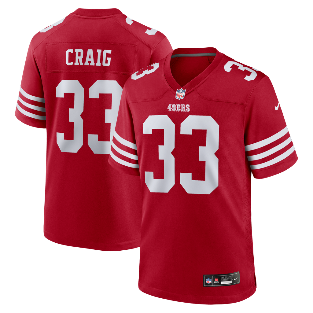 Men's San Francisco 49Ers Roger Craig Nike Scarlet Team Retired Game Jersey