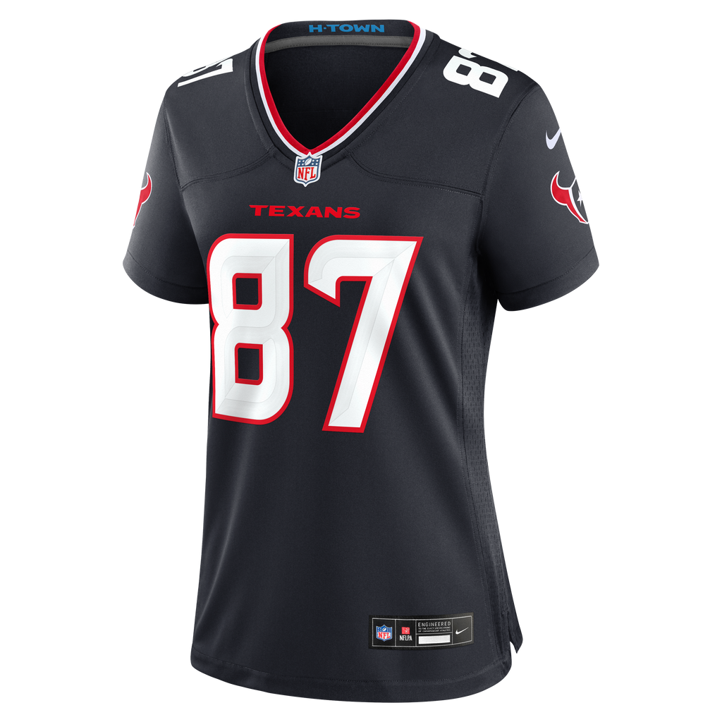 Women's Houston Texans Foster Moreau Nike Navy Team Game Jersey