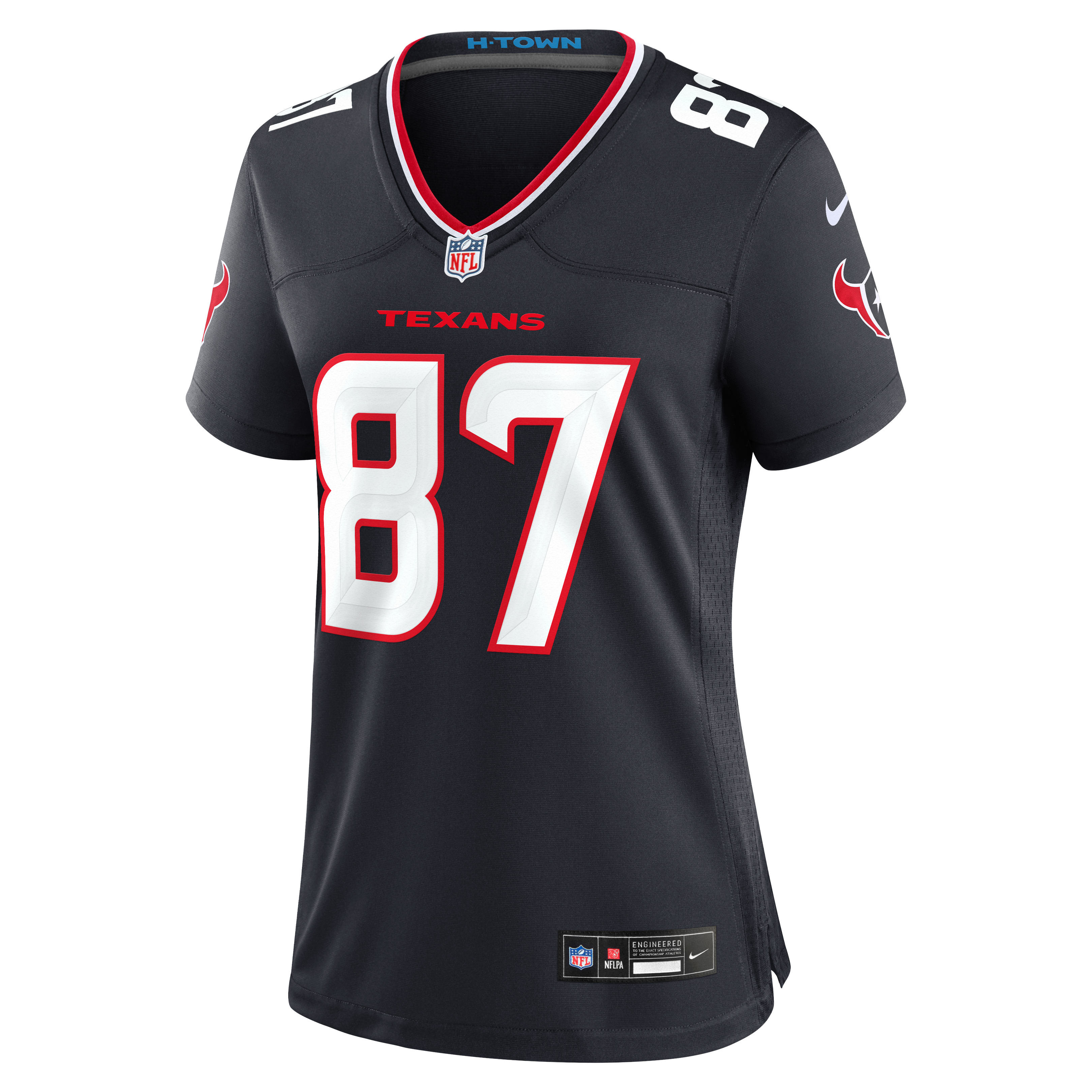 Women's Houston Texans Foster Moreau Nike Navy Team Game Jersey