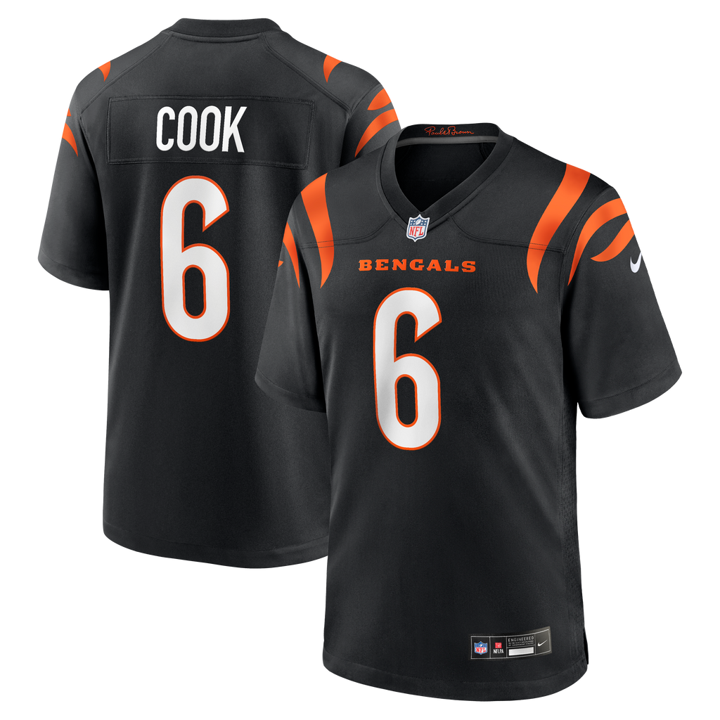 Men's Cincinnati Bengals Bryan Cook Nike Black Team Game Jersey