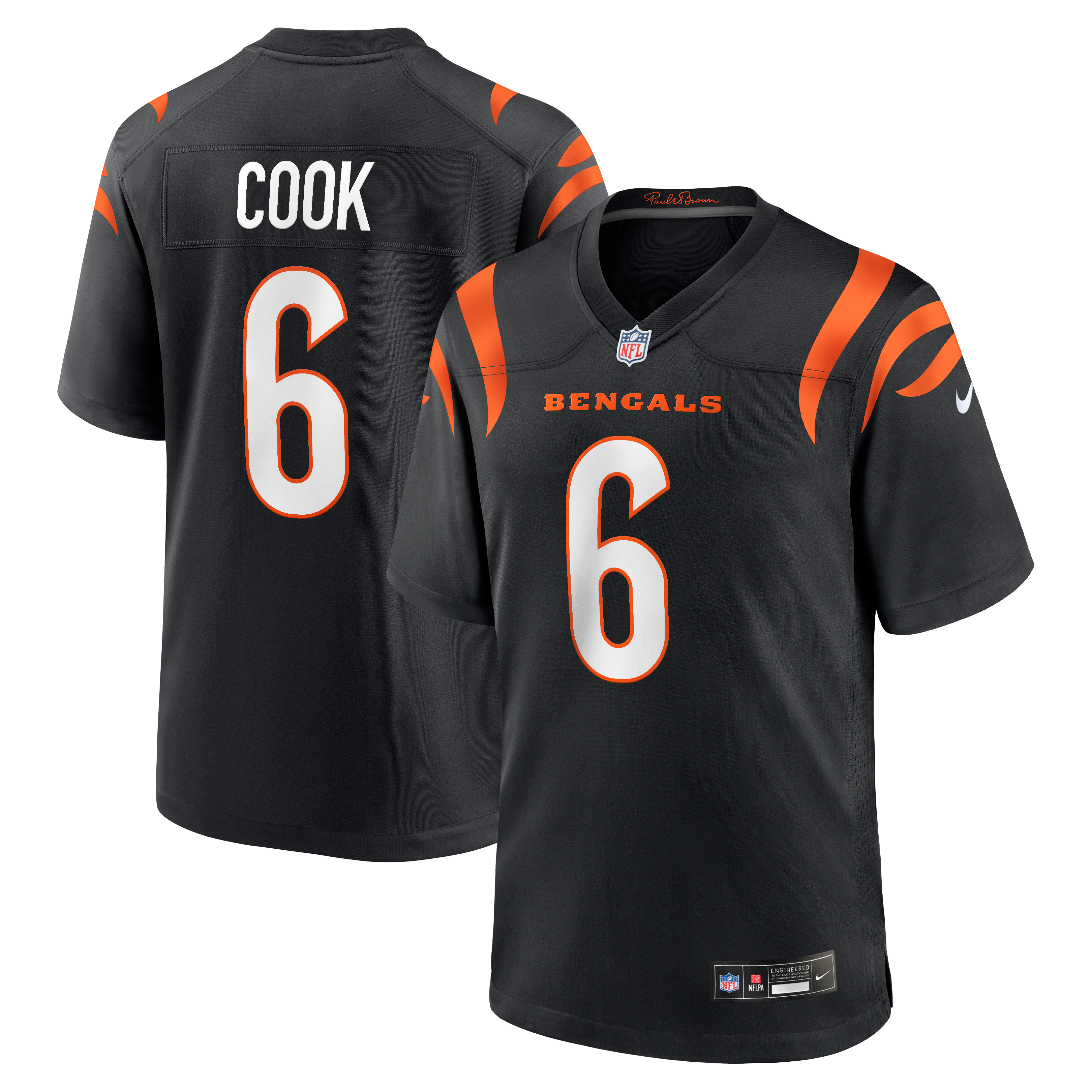 Men's Cincinnati Bengals Bryan Cook Nike Black Team Game Jersey