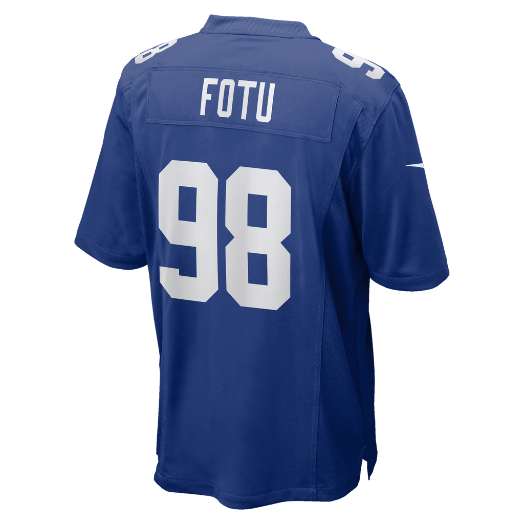 Men's New York Giants Leki Fotu Nike Royal Team Game Jersey
