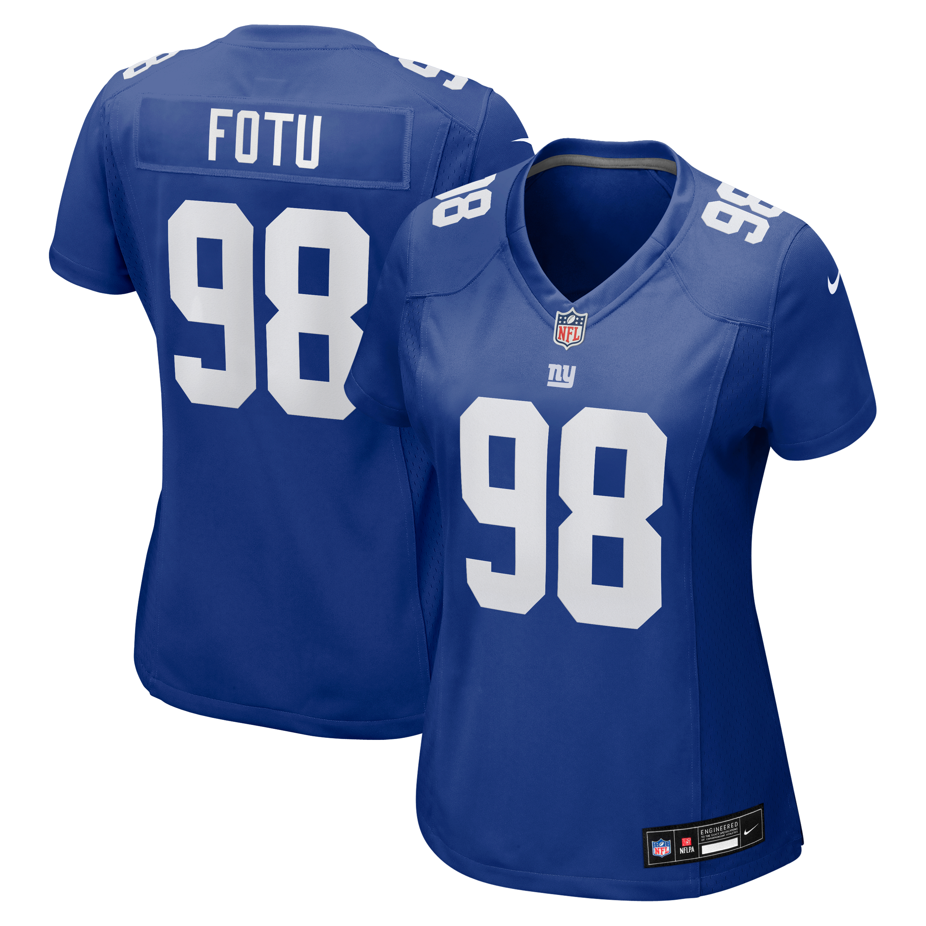 Women's New York Giants Leki Fotu Nike Royal Team Game Jersey