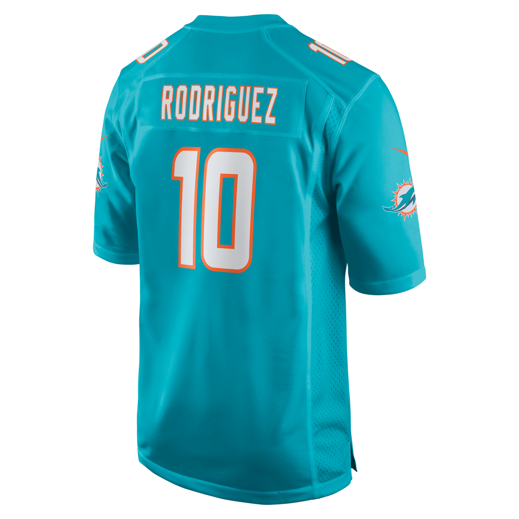 Men's Miami Dolphins Jacob Rodriguez Nike Aqua Game Jersey