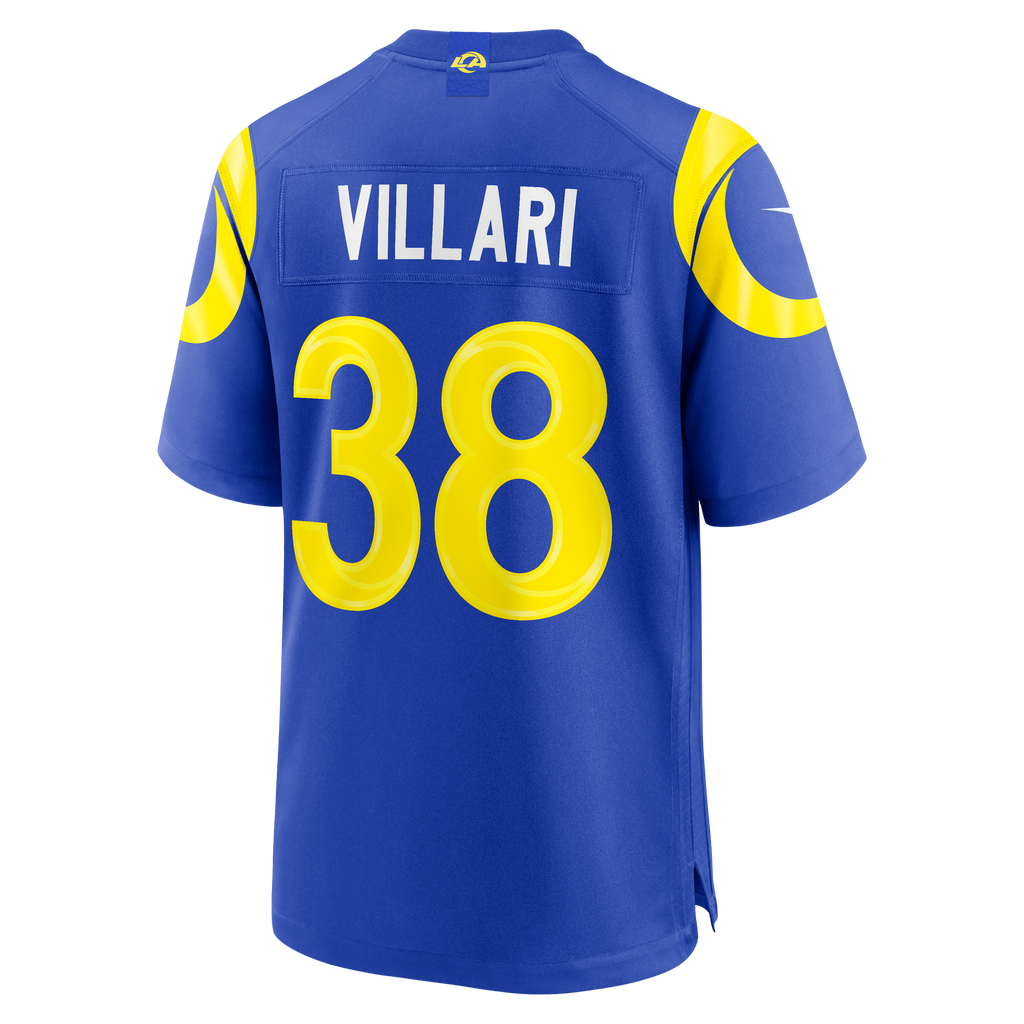 Men's Los Angeles Rams Dan Villari Nike Royal Game Jersey