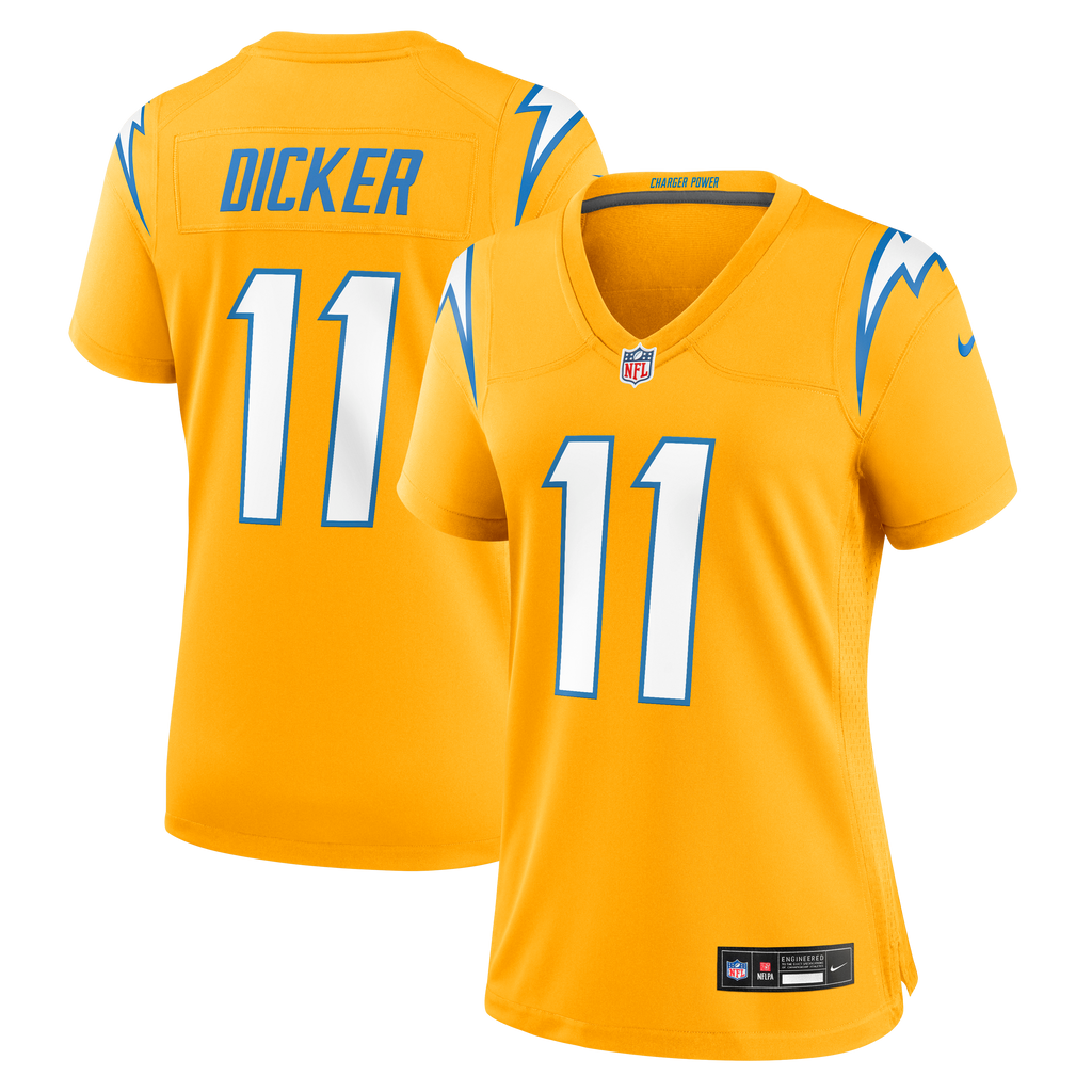 Women's Los Angeles Chargers Cameron Dicker Nike Gold Alternate Game Jersey