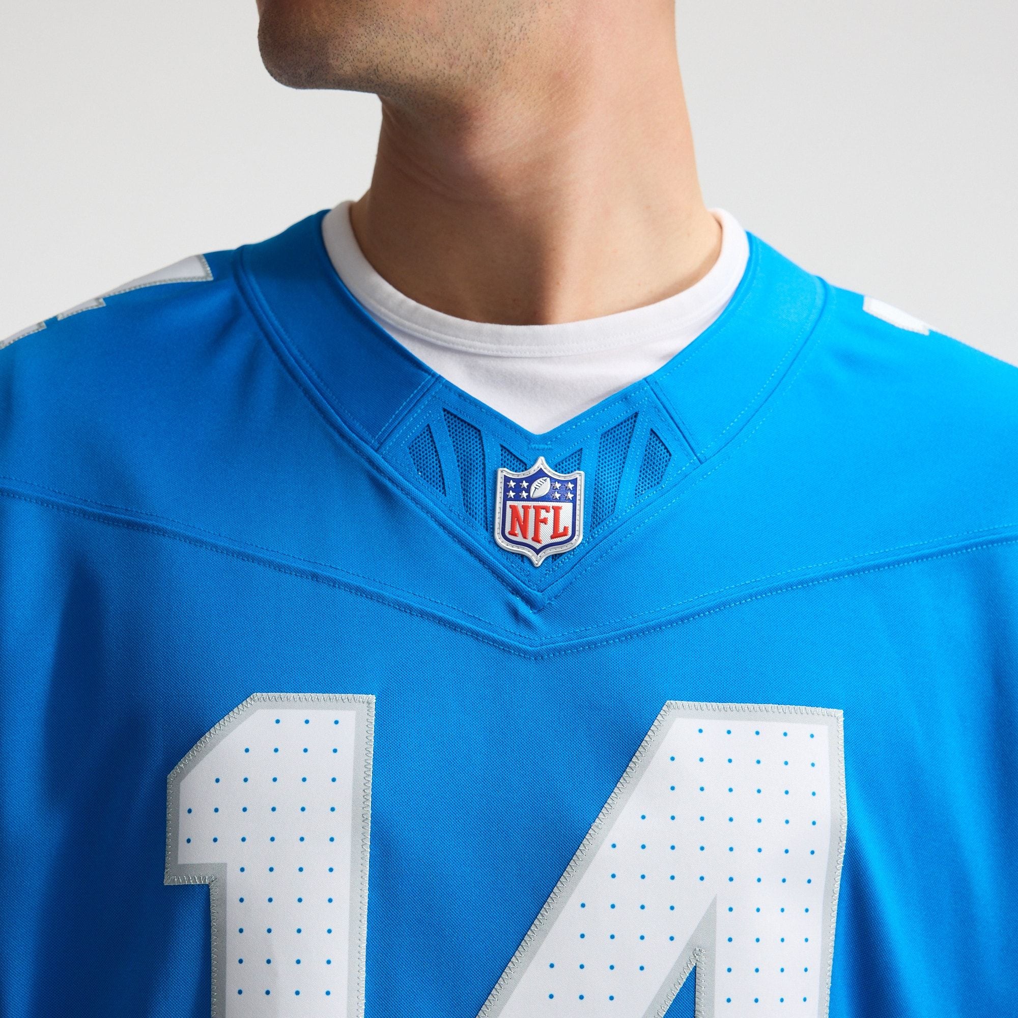 Men's Detroit Lions Amon Ra St Brown Nike Blue Team Vapor Fuse Stitched Limited Jersey