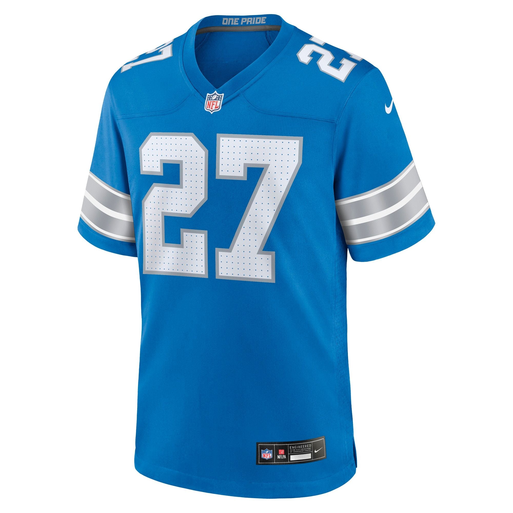 Men's Detroit Lions Christian Izien Nike Blue Team Game Jersey