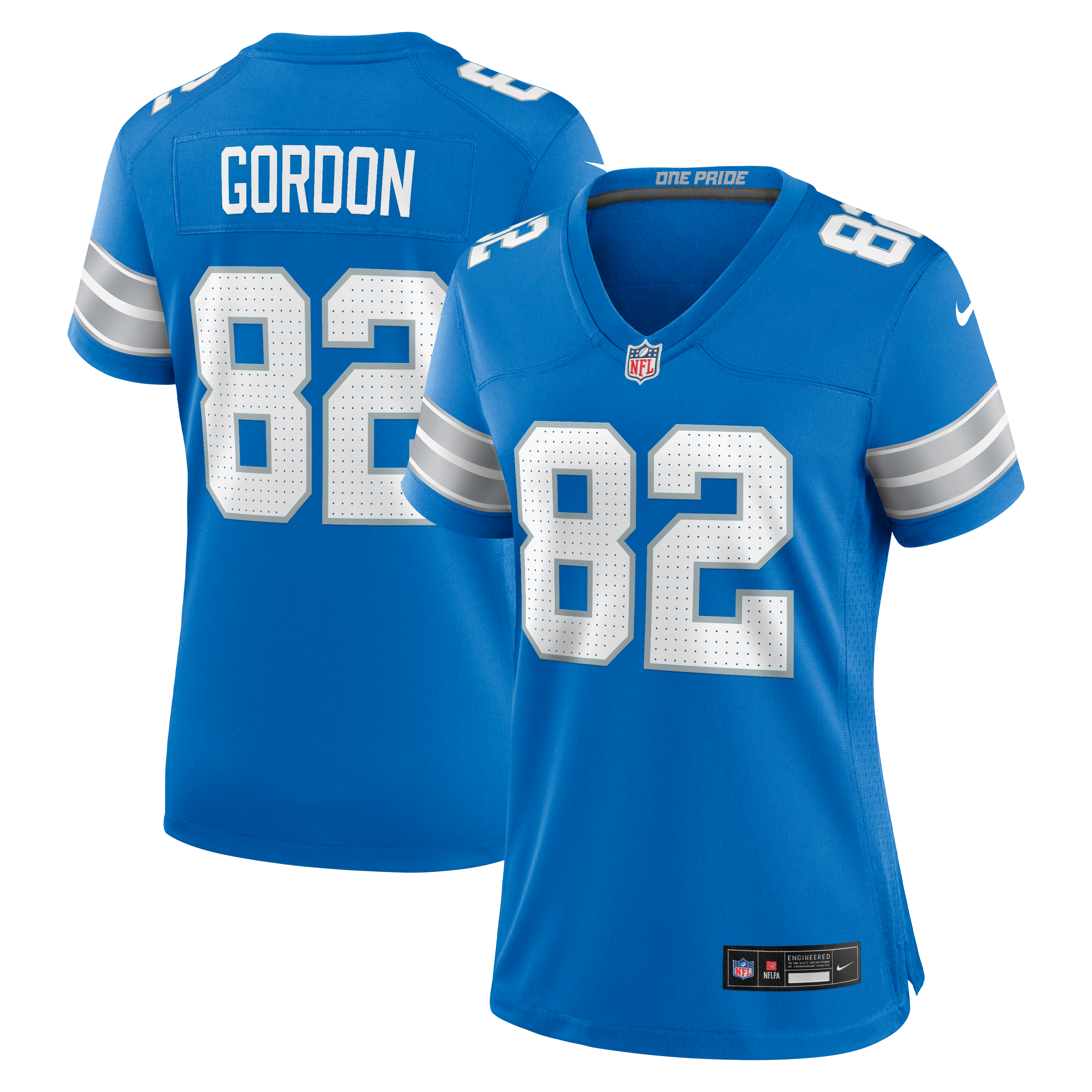 Women's Detroit Lions Thomas Gordon Nike Blue Team Game Jersey