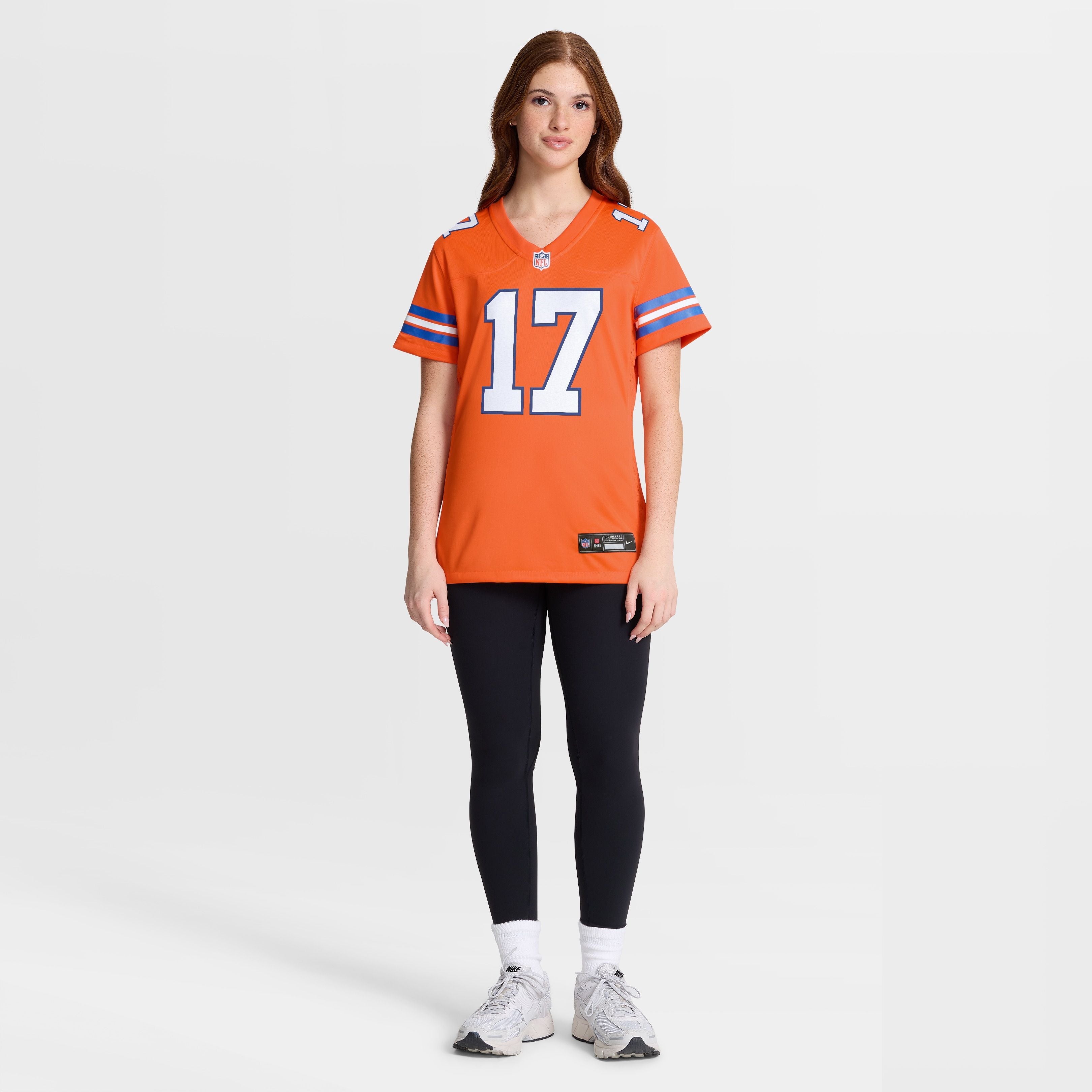 Women's Denver Broncos Jaylen Waddle Nike Orange Mile High Collection 1977 Throwback Game Jersey