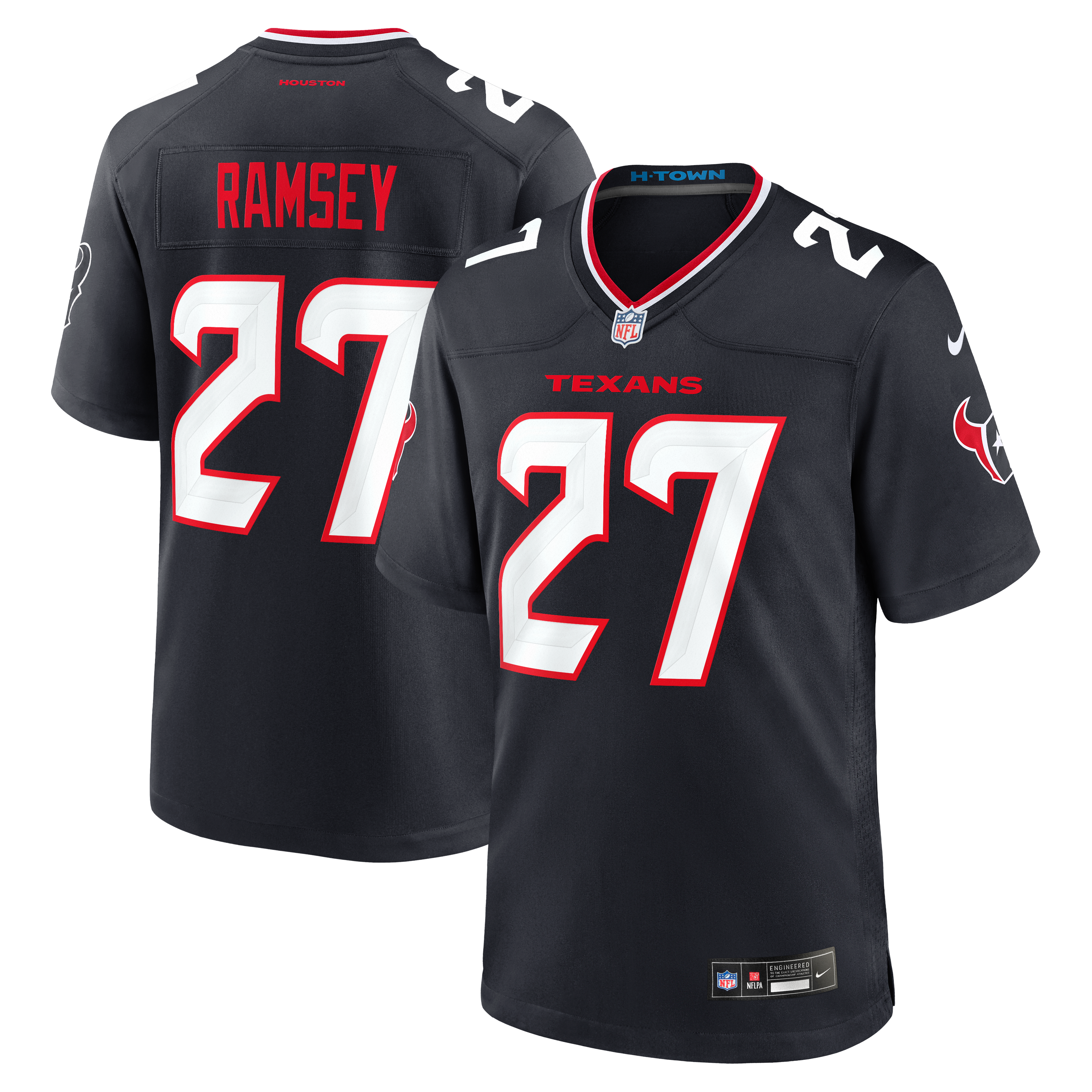 Men's Houston Texans Kamari Ramsey Nike Navy Team Game Jersey