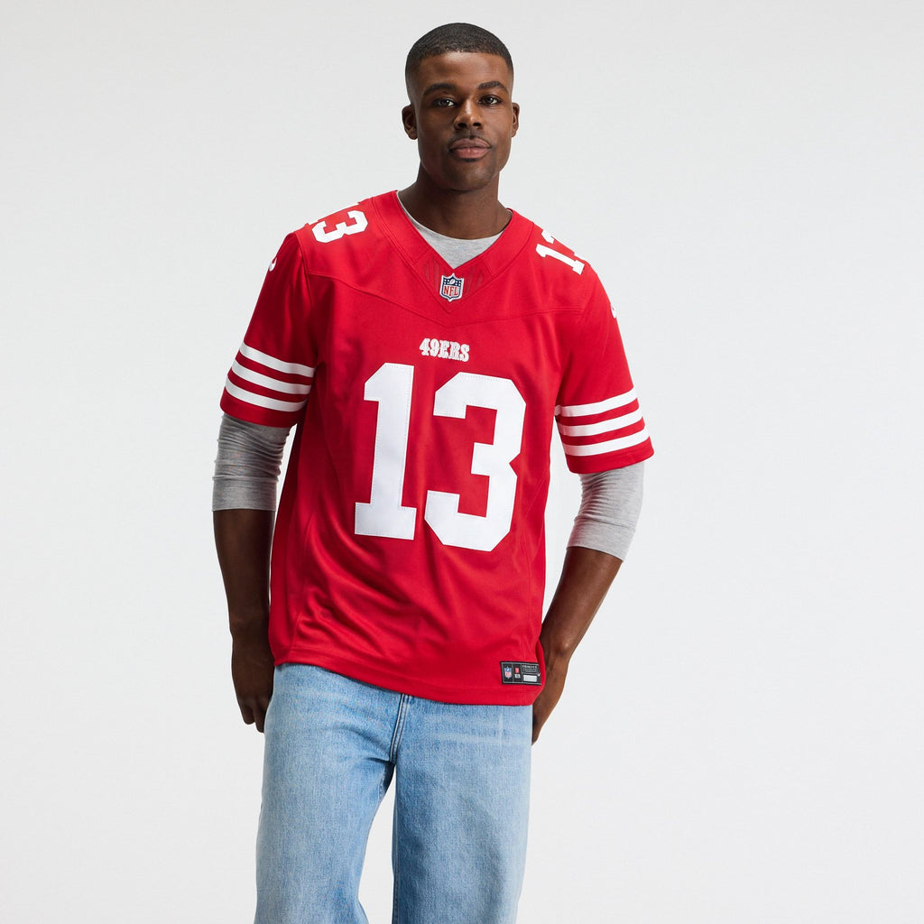 Men's San Francisco 49Ers Brock Purdy Nike Scarlet Team Vapor Fuse Stitched Limited Jersey