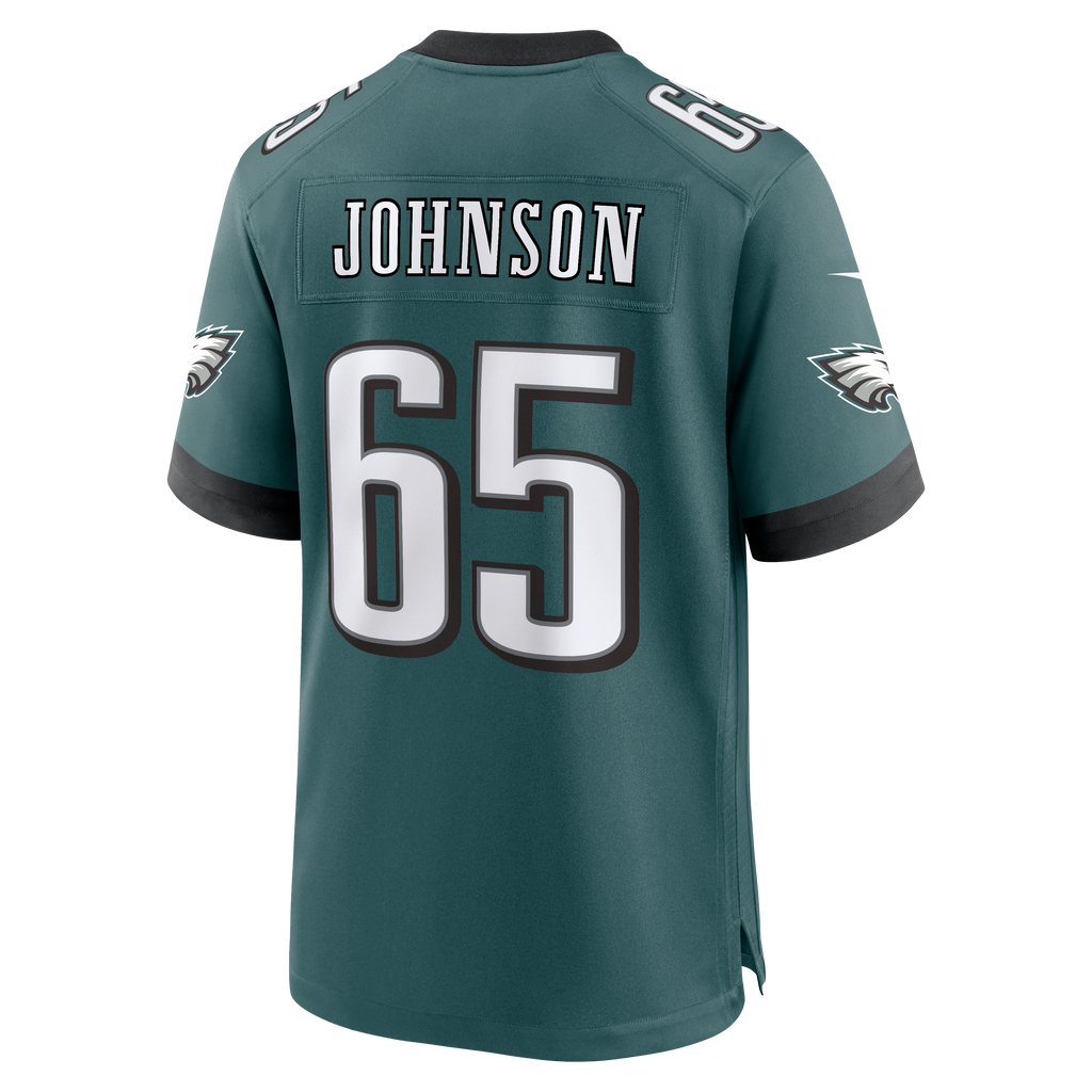 Men's Philadelphia Eagles Lane Johnson Nike Midnight Green Team Game Jersey
