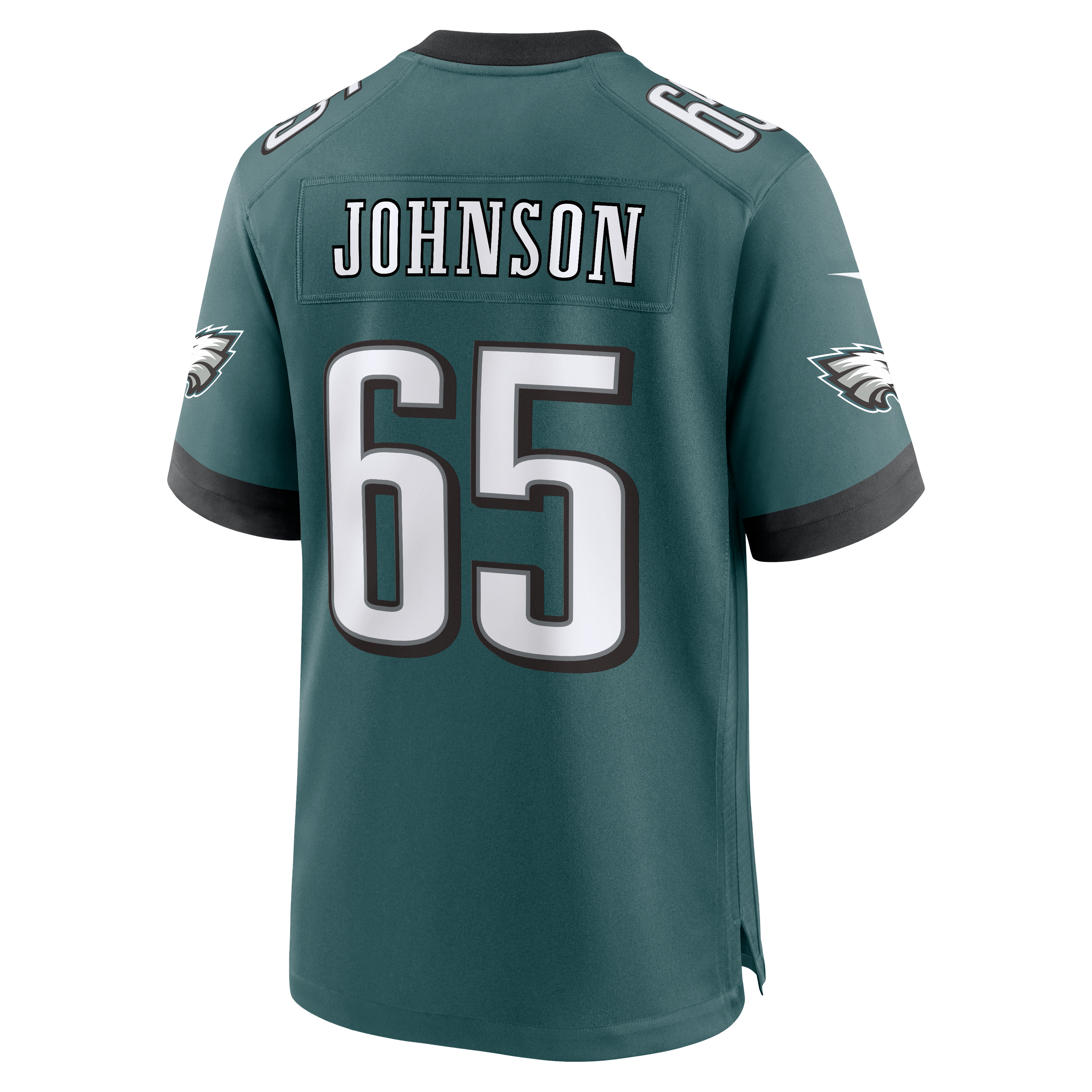 Men's Philadelphia Eagles Lane Johnson Nike Midnight Green Team Game Jersey