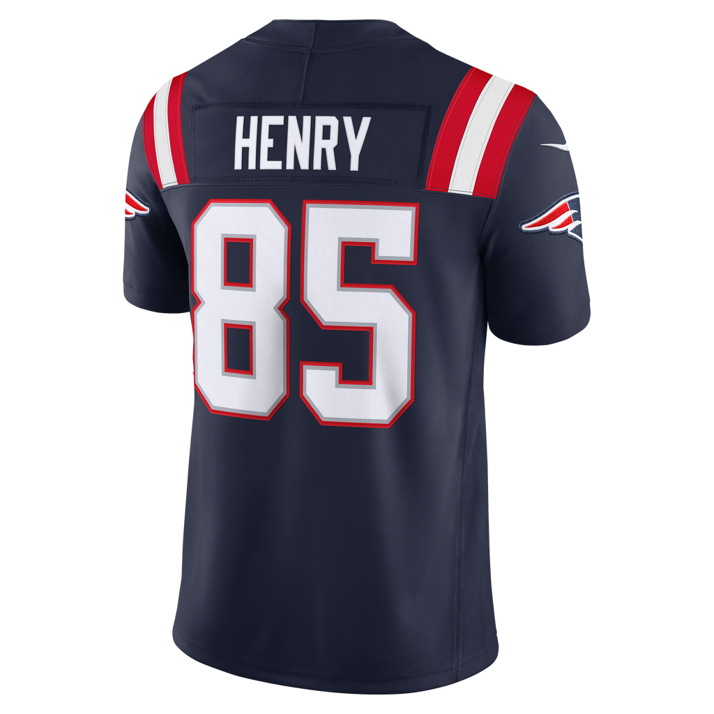 Men's New England Patriots Hunter Henry Nike Navy Team Vapor Fuse Stitched Limited Jersey