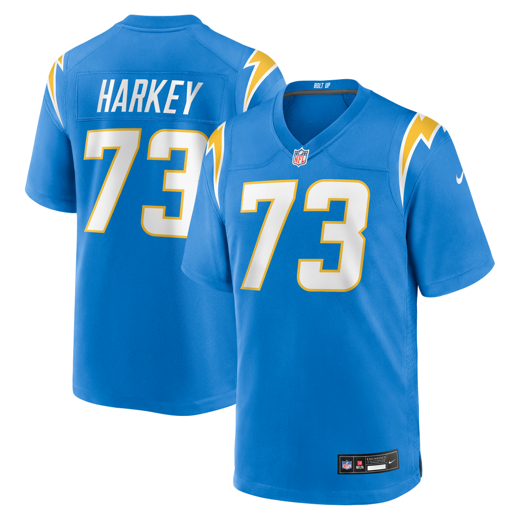 Men's Los Angeles Chargers Alex Harkey Nike Powder Blue Team Game Jersey