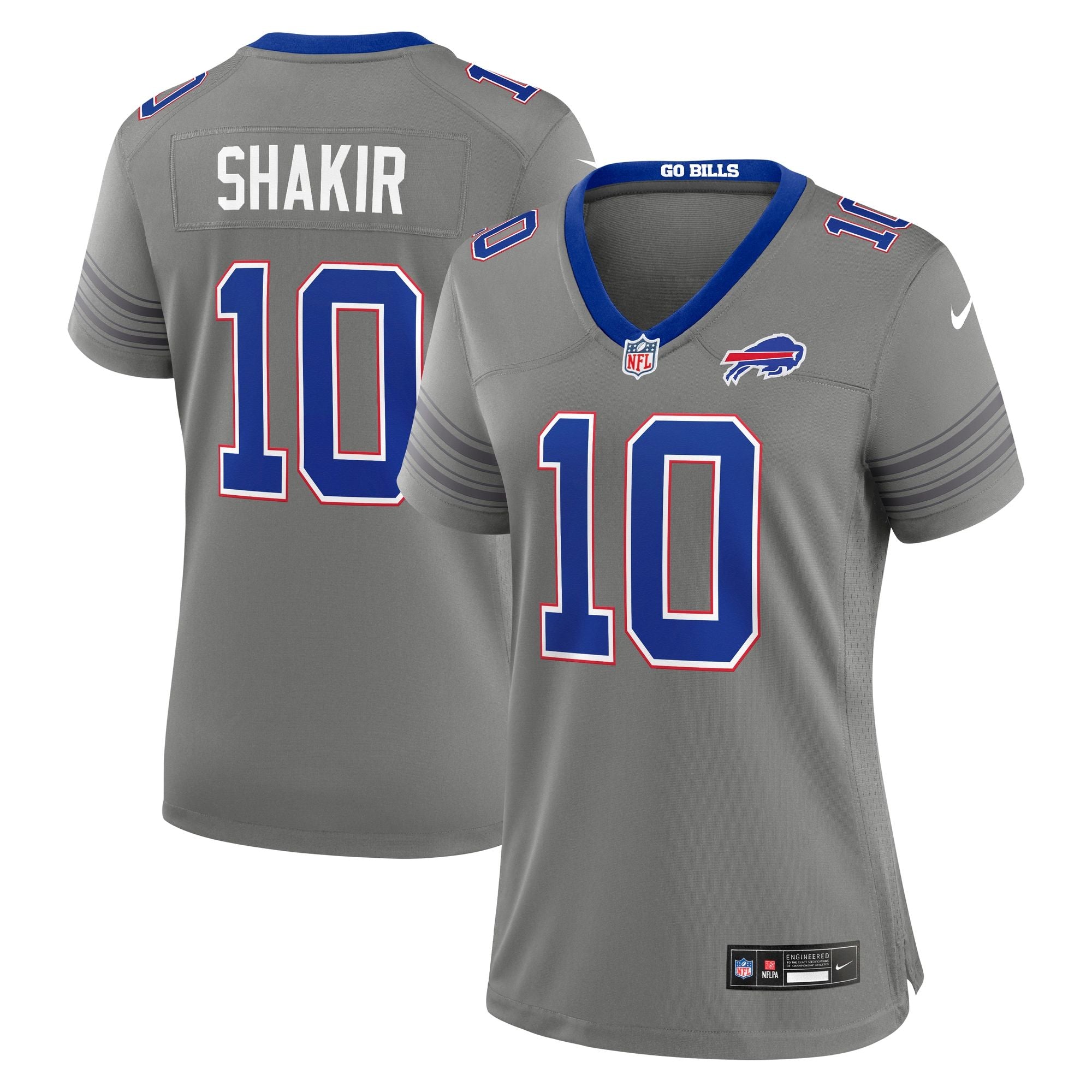 Women's Buffalo Bills Khalil Shakir Nike Gray Nickel City Game Jersey