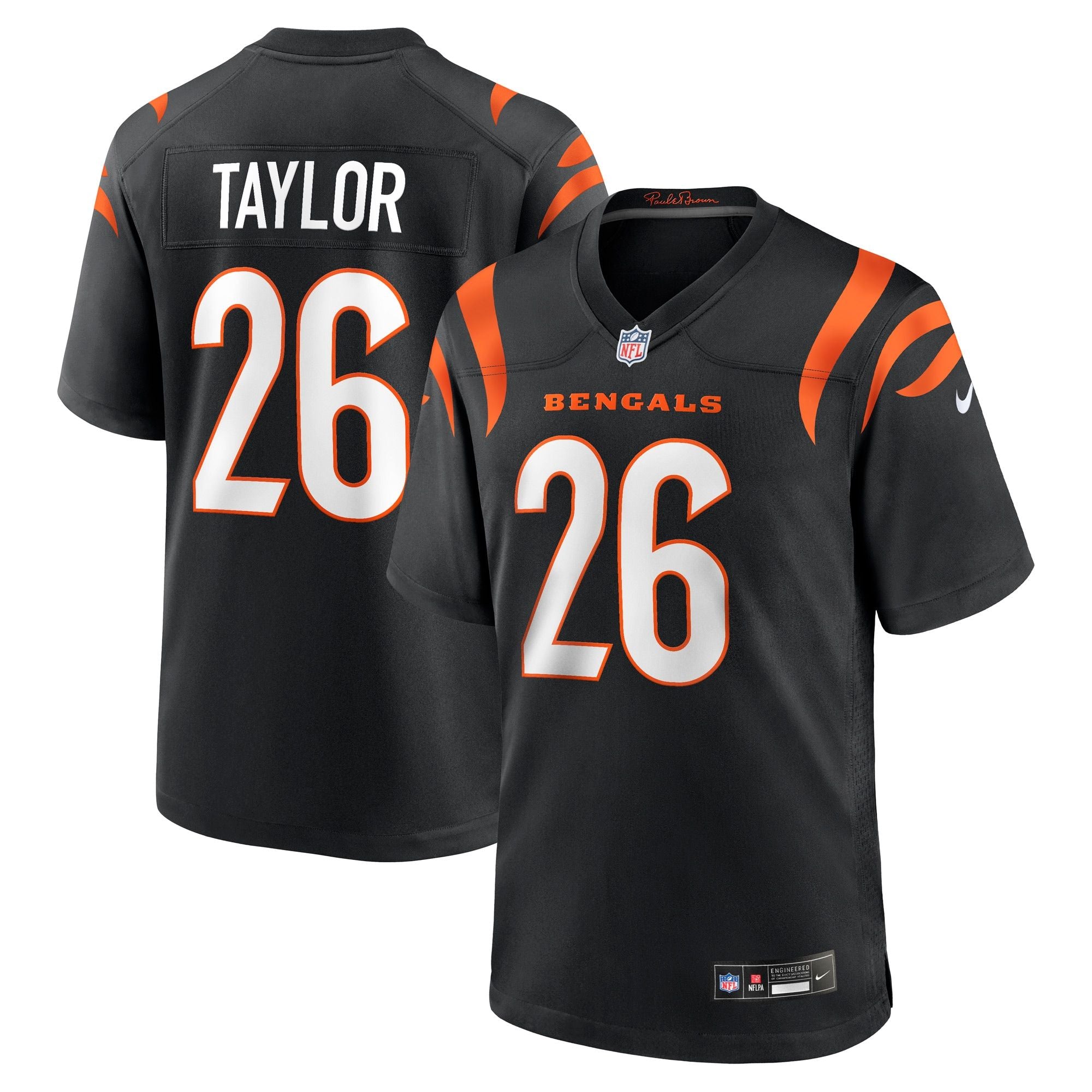 Men's Cincinnati Bengals Jasir Taylor Nike Black Team Game Jersey