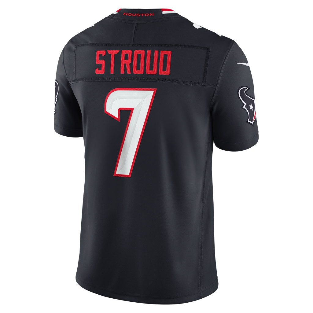 Men's Houston Texans Cj Stroud Nike Navy Team Vapor Fuse Stitched Limited Jersey