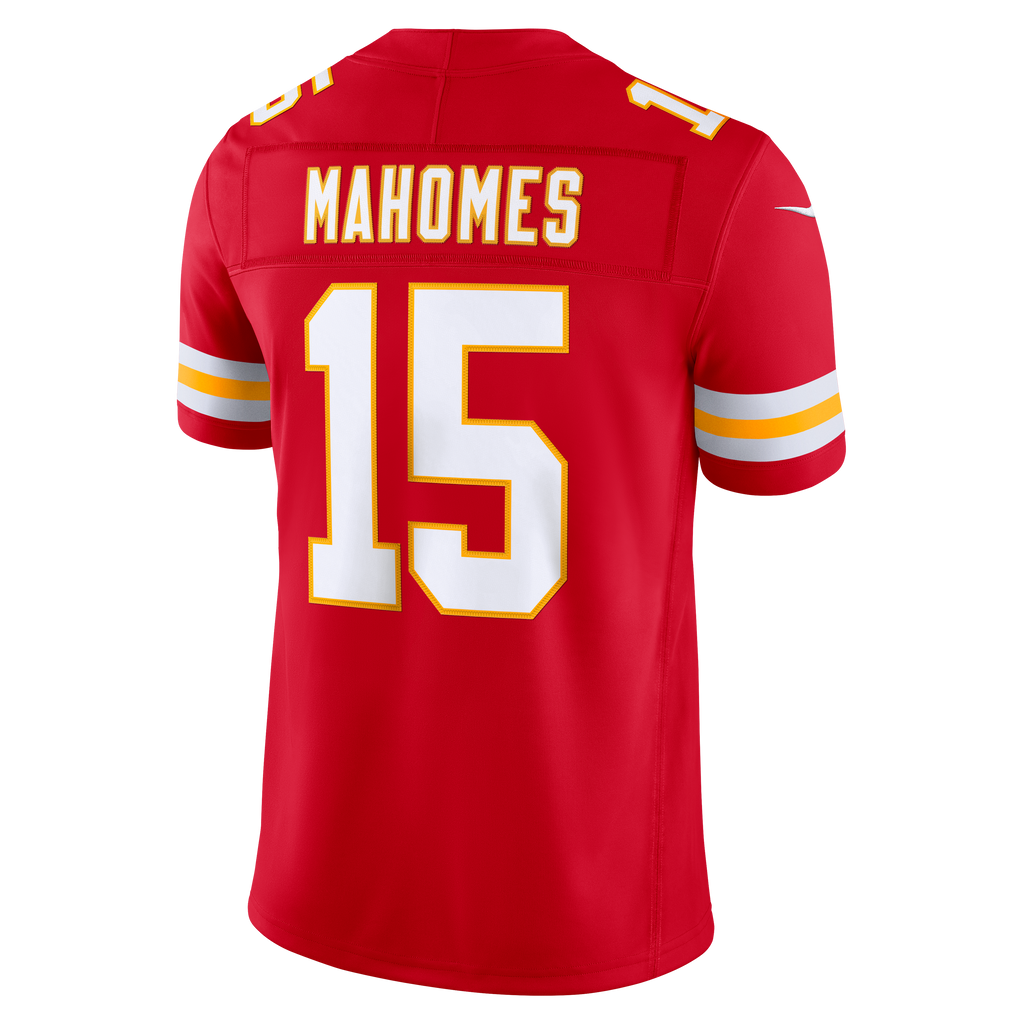Men's Kansas City Chiefs Patrick Mahomes Nike Red Team Vapor Fuse Stitched Limited Jersey
