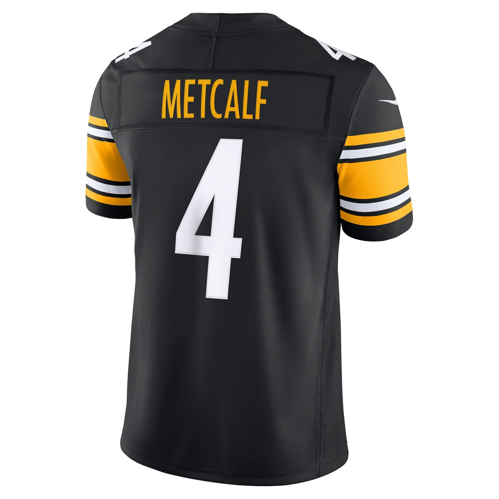 Men's Pittsburgh Steelers Dk Metcalf Nike Black Team Vapor Fuse Stitched Limited Jersey