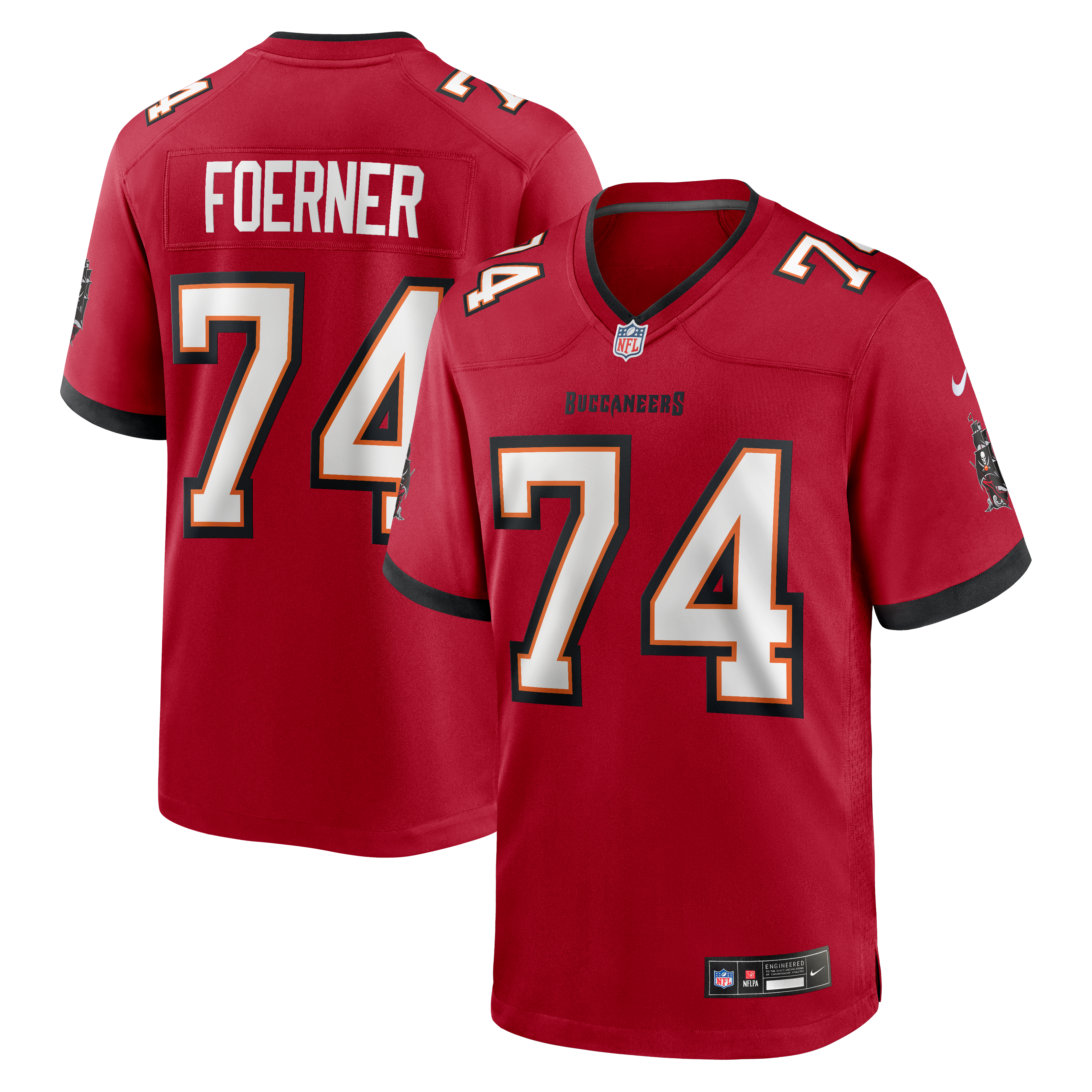 Men's Tampa Bay Buccaneers Marshall Foerner Nike Red Team Game Jersey