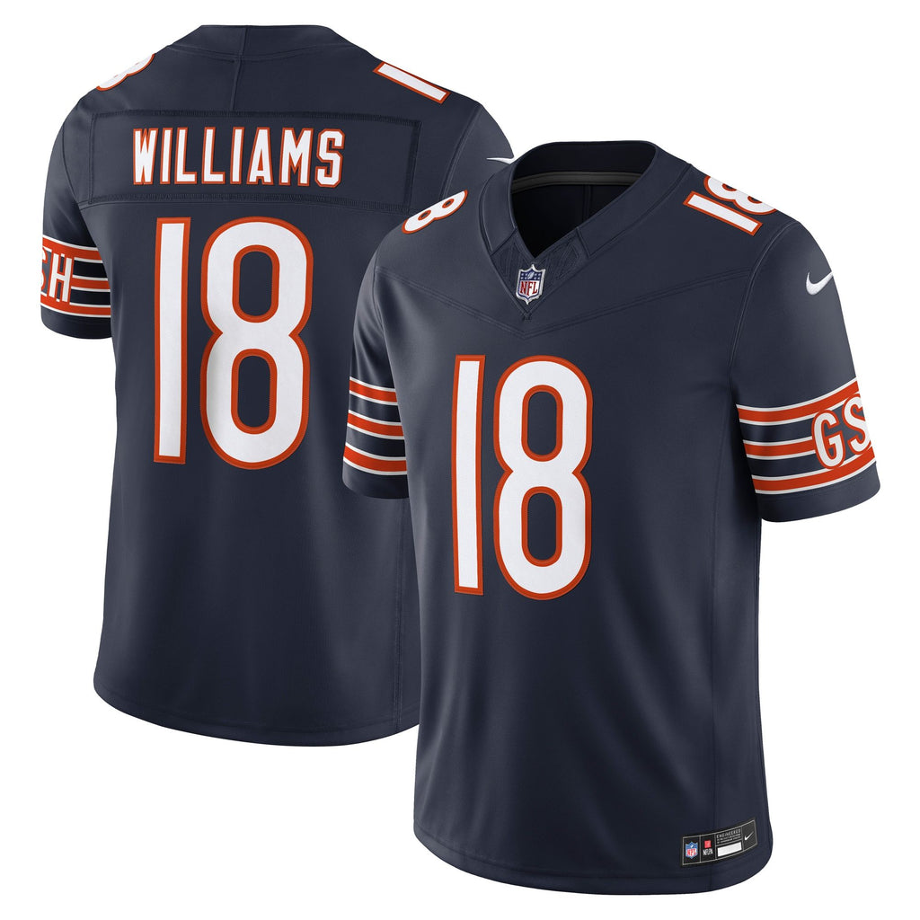 Men's Chicago Bears Caleb Williams Nike Navy Team Vapor Fuse Stitched Limited Jersey