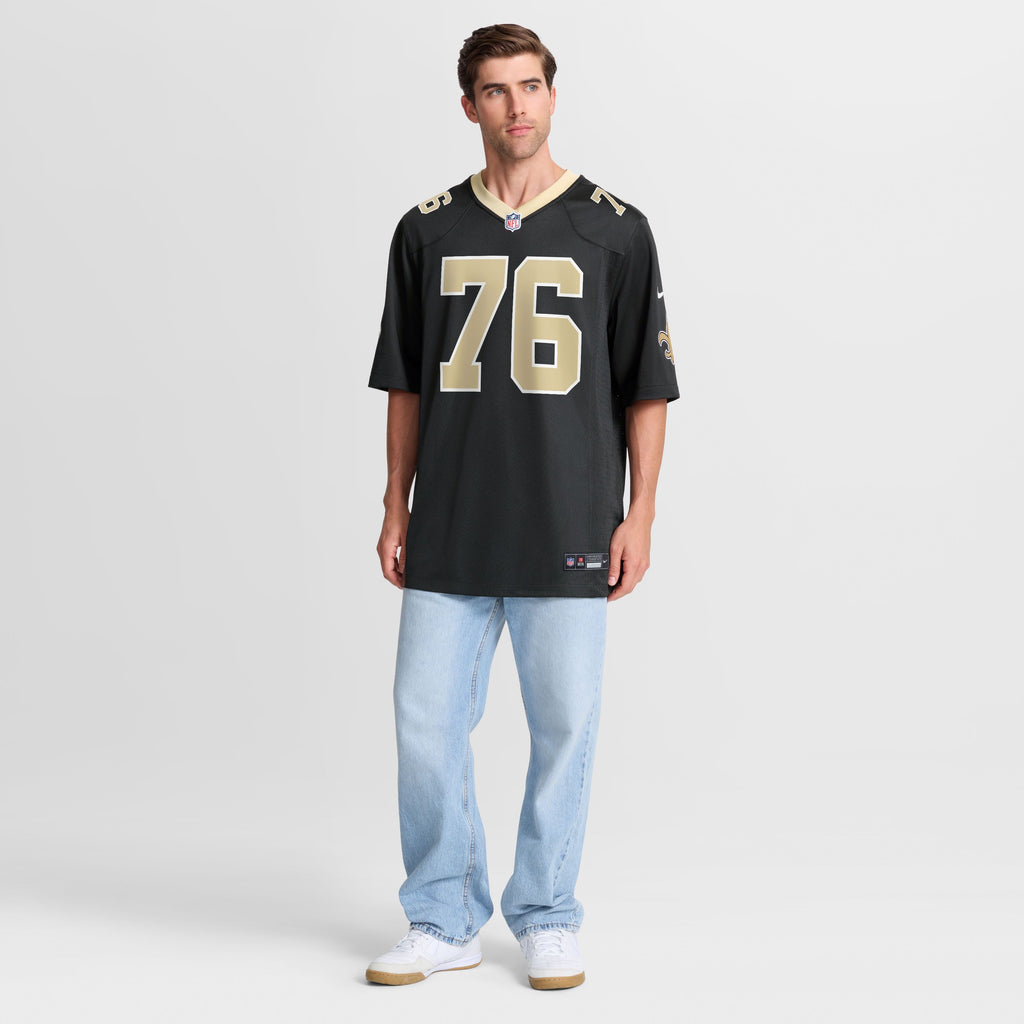 Men's New Orleans Saints David Edwards Nike Black Team Game Jersey