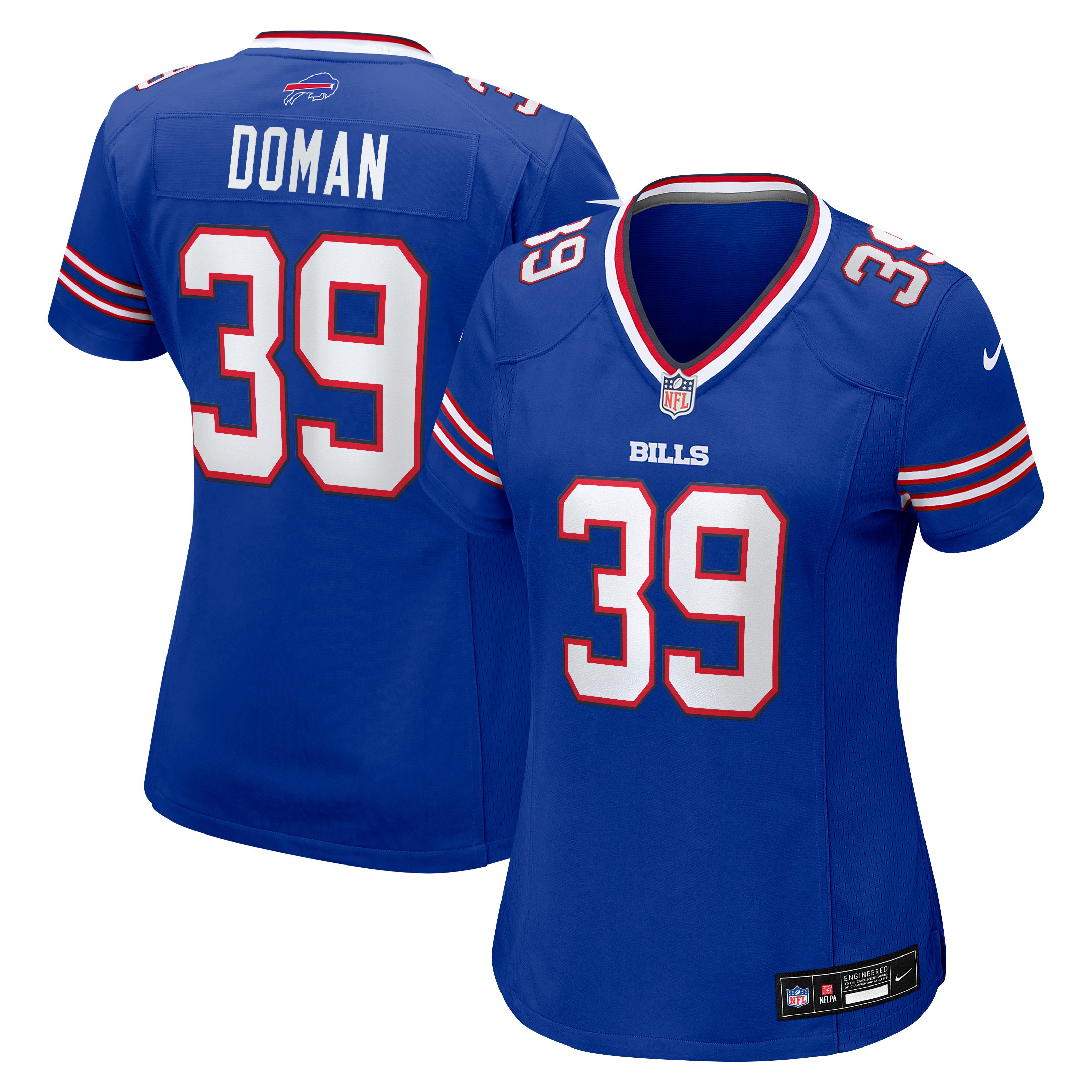 Women's Buffalo Bills Tommy Doman Nike Royal Team Game Jersey