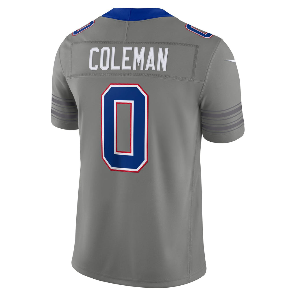 Men's Buffalo Bills Keon Coleman Nike Gray Nickel City Vapor Fuse Stitched Limited Jersey