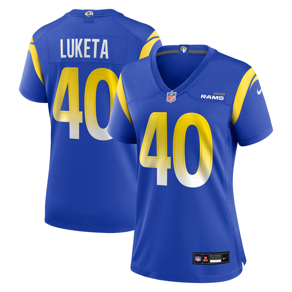 Women's Los Angeles Rams Jesse Luketa Nike Royal Team Game Jersey