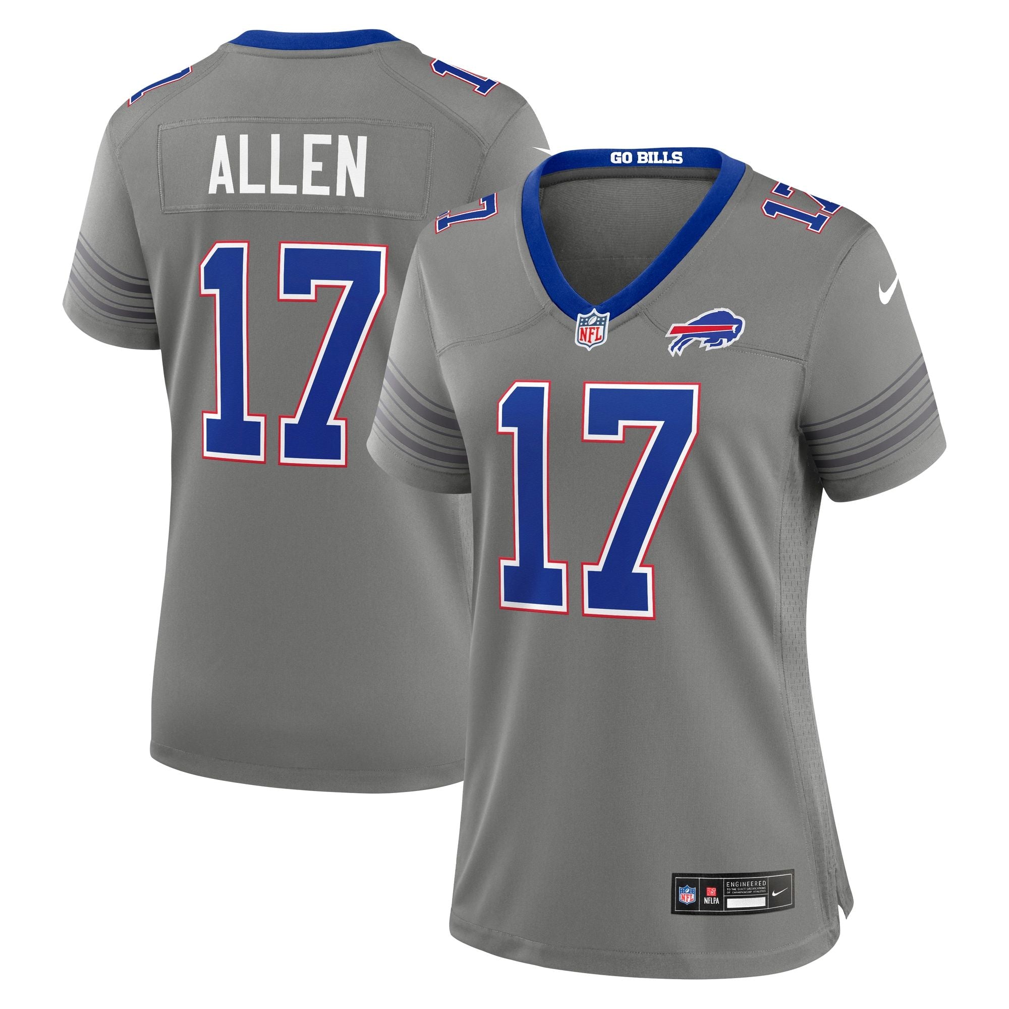 Women's Buffalo Bills Josh Allen Nike Gray Nickel City Game Jersey