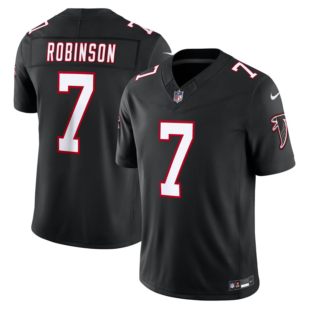 Men's Atlanta Falcons Bijan Robinson Nike Black Alternate Throwback Vapor Fuse Stitched Limited Jersey