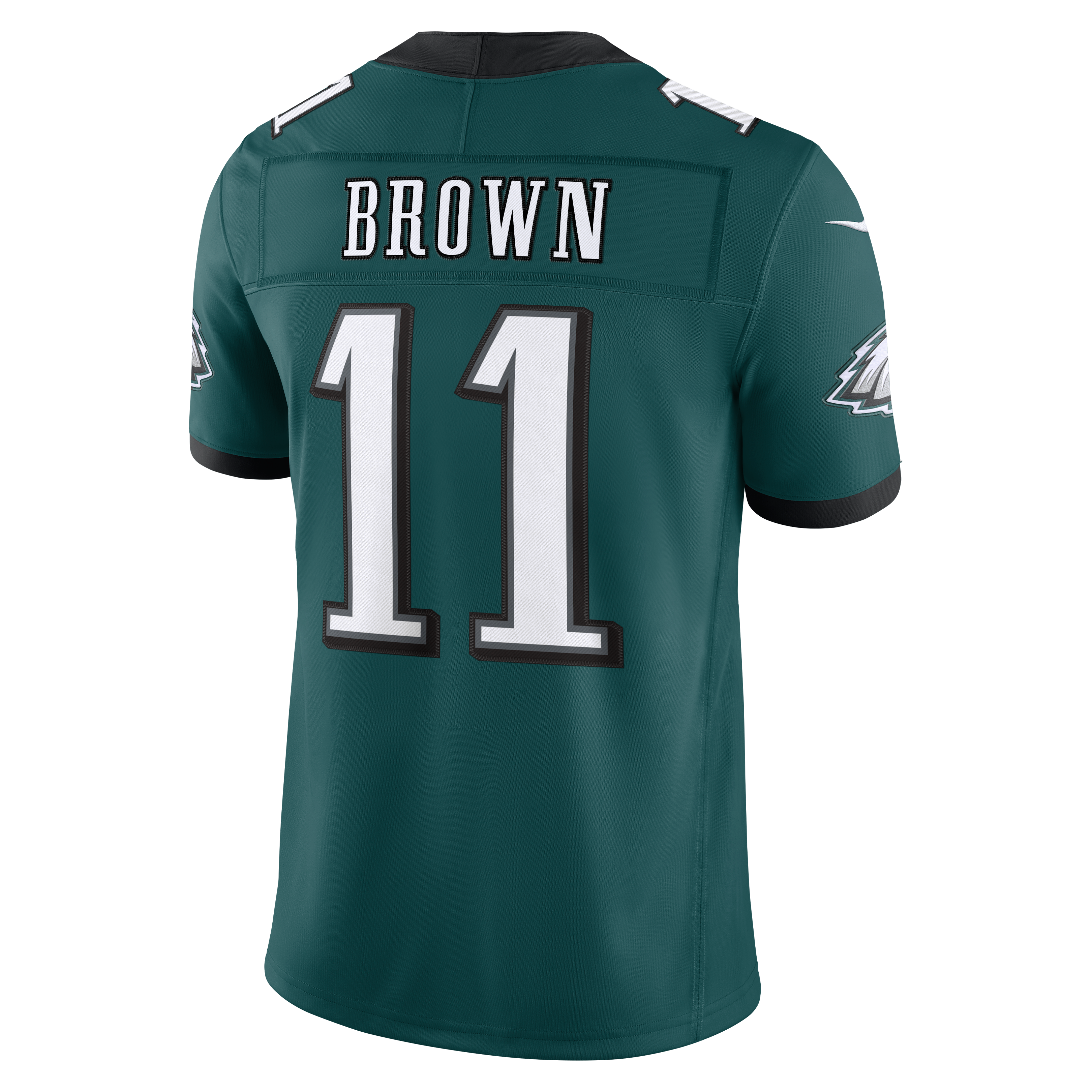 Men's Philadelphia Eagles Aj Brown Nike Midnight Green Team Vapor Fuse Stitched Limited Jersey
