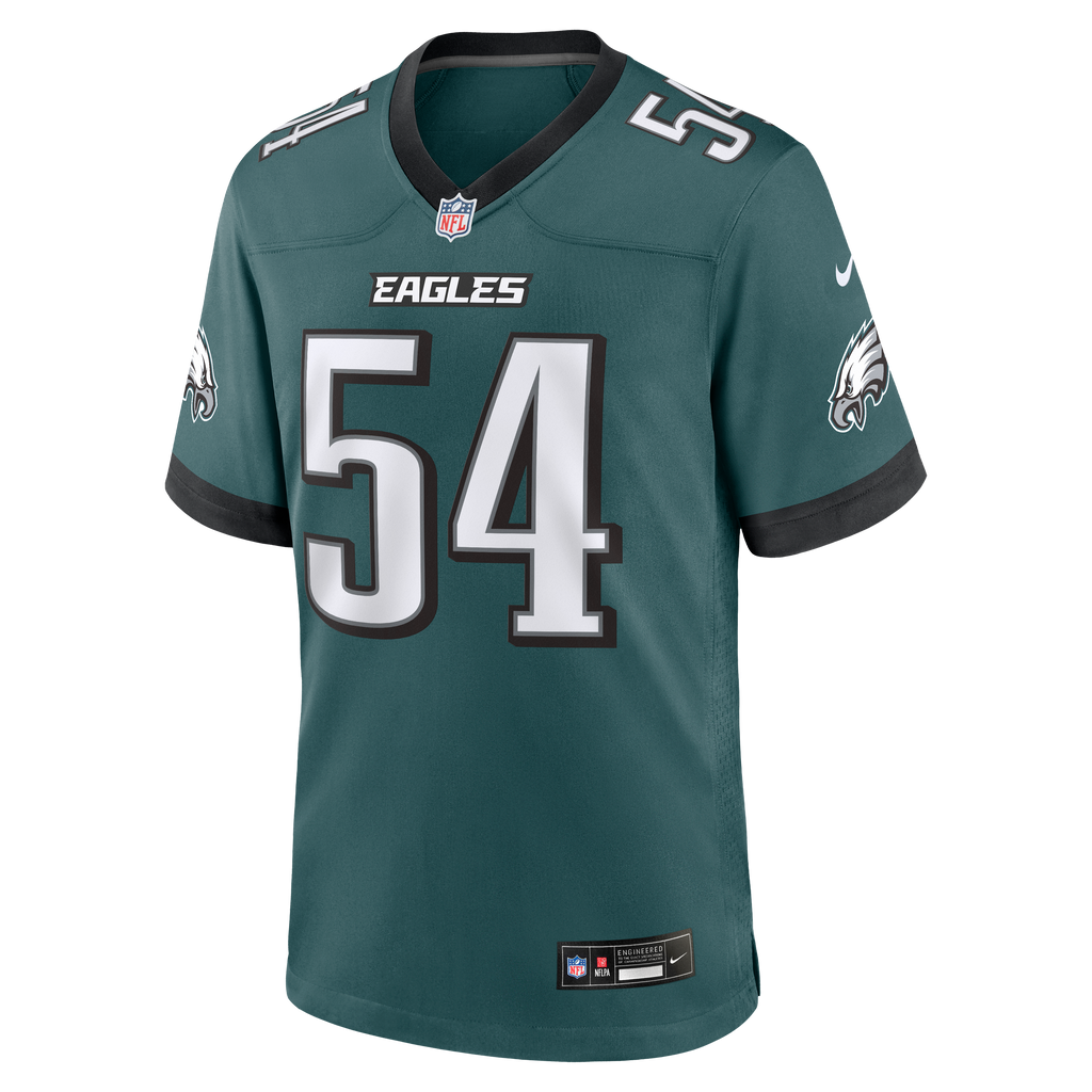 Men's Philadelphia Eagles Jeremiah Trotter Jr Nike Midnight Green Team Game Jersey