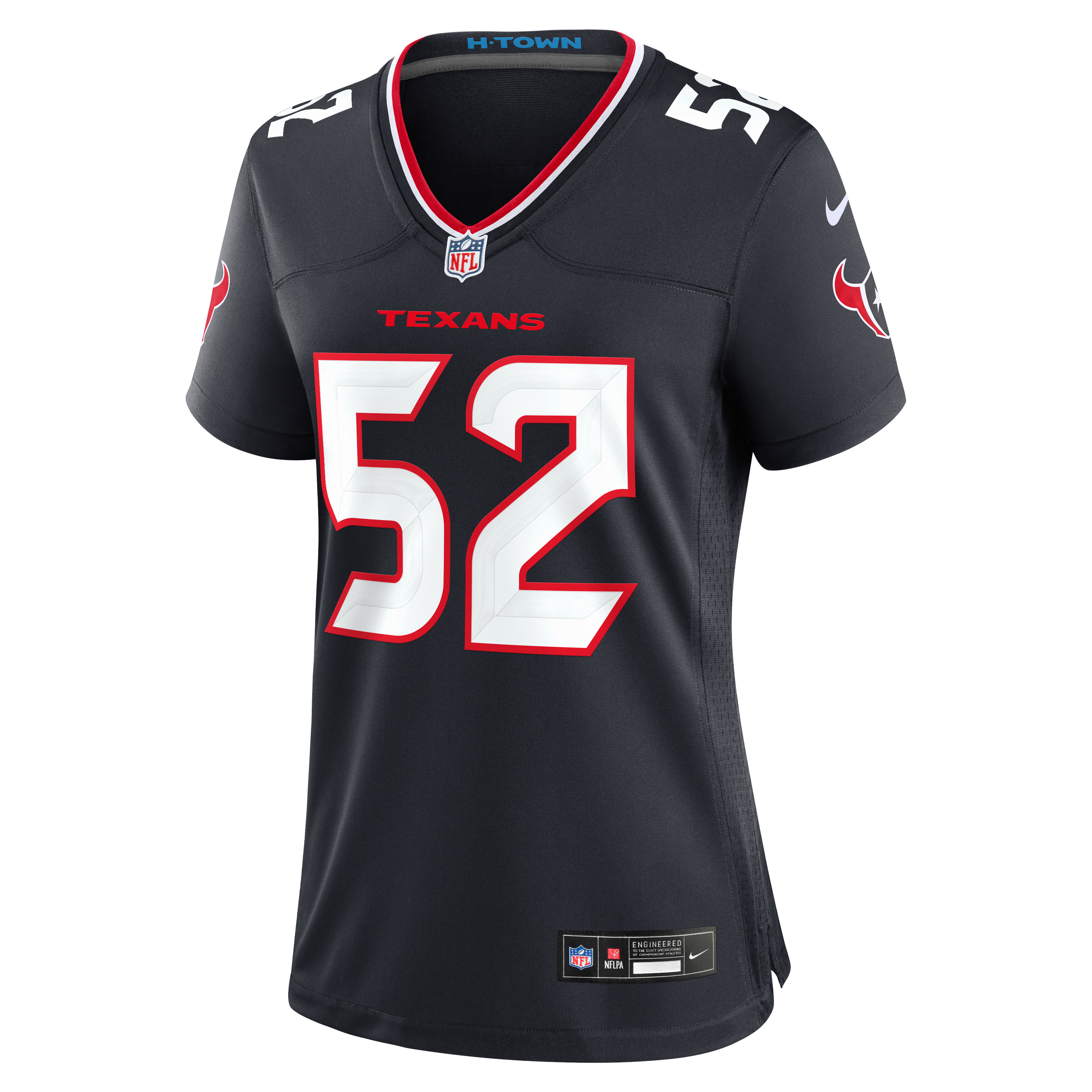 Women's Houston Texans Xavier Thomas Nike Navy Team Game Jersey