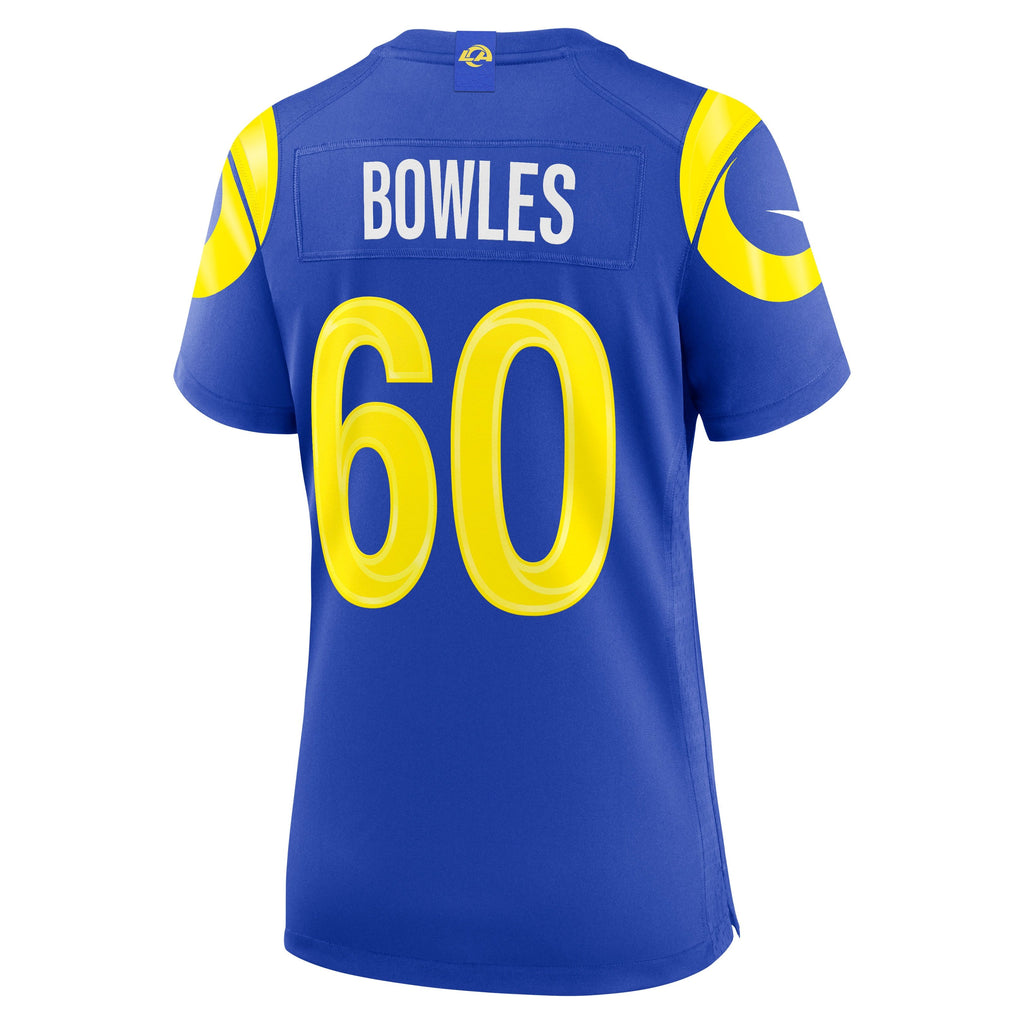 Women's Los Angeles Rams Wyatt Bowles Nike Royal Team Game Jersey