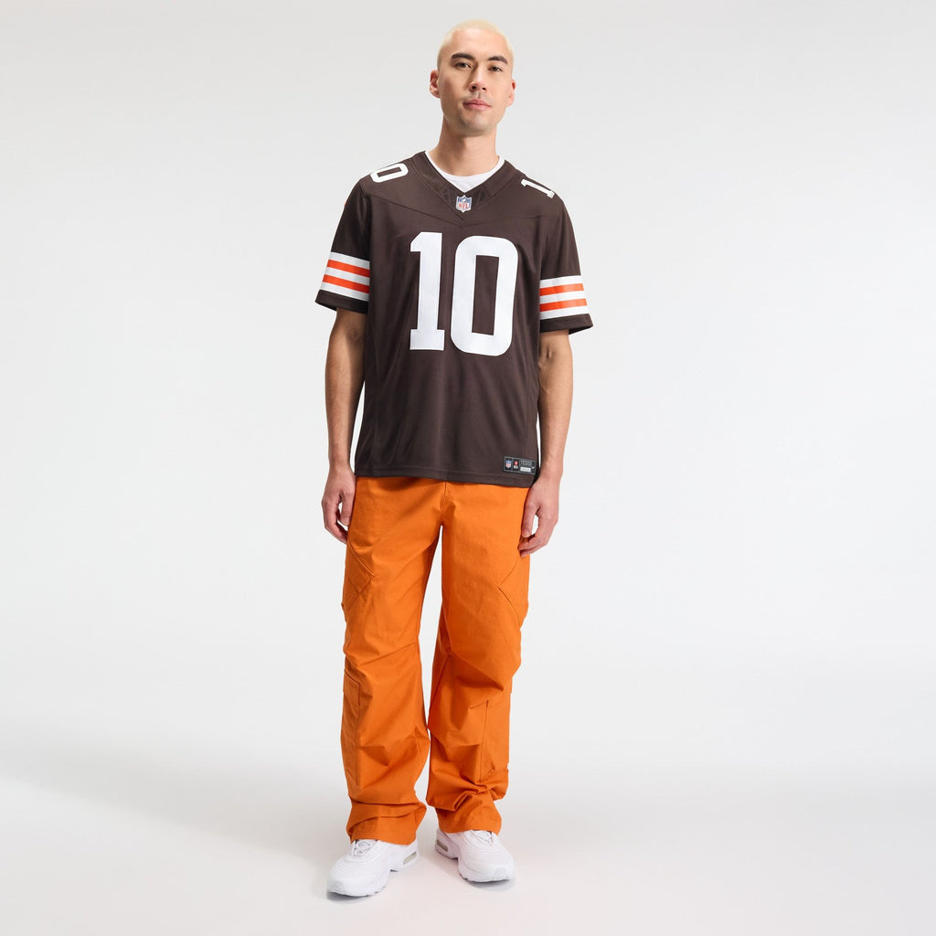 Men's Cleveland Browns Quinshon Judkins Nike Brown Team Vapor Fuse Stitched Limited Jersey